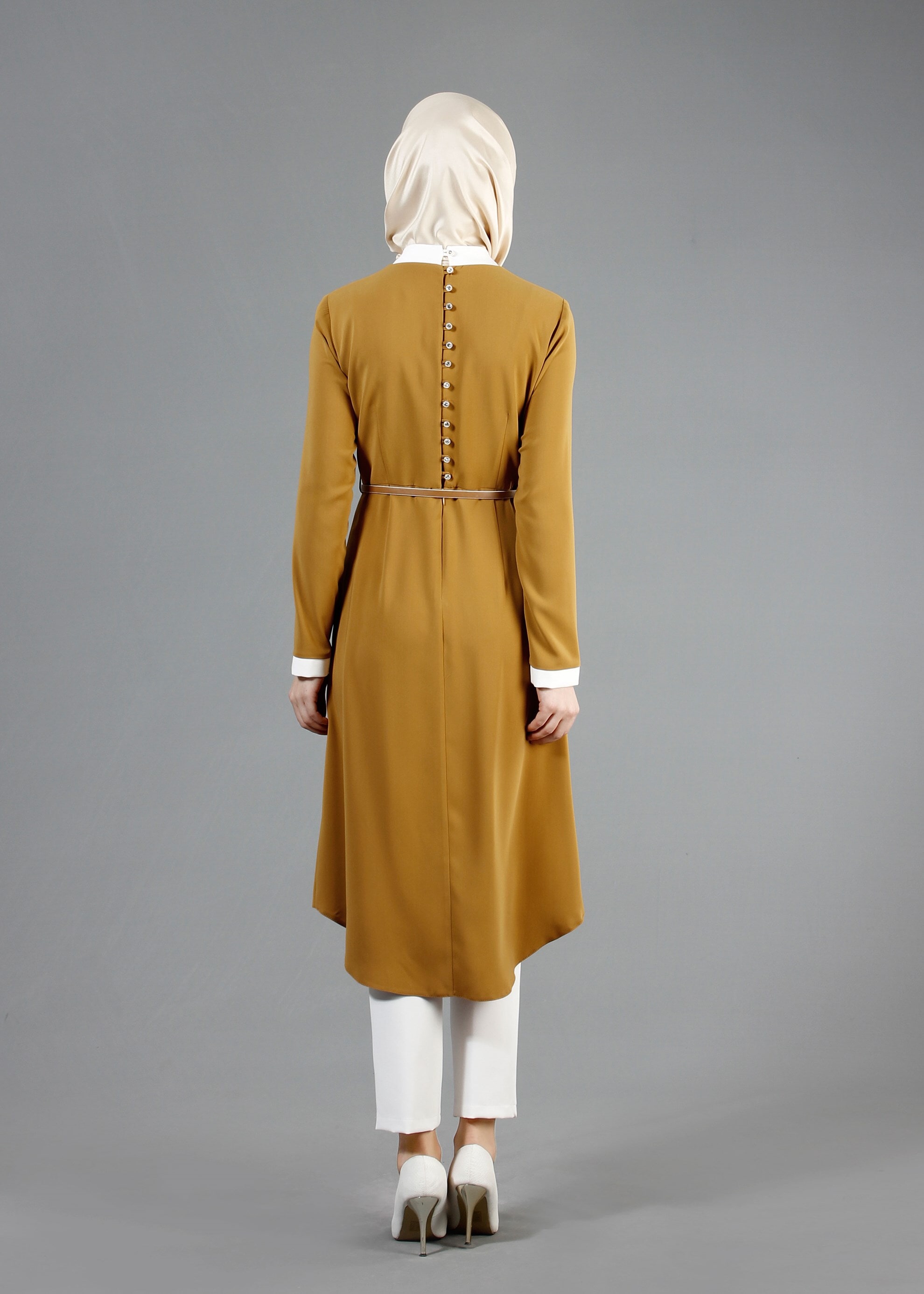 Tesettür giyim SARI 3214P Virona 2&prime;li Tesettür Pant.Takım 38/46 TEK40