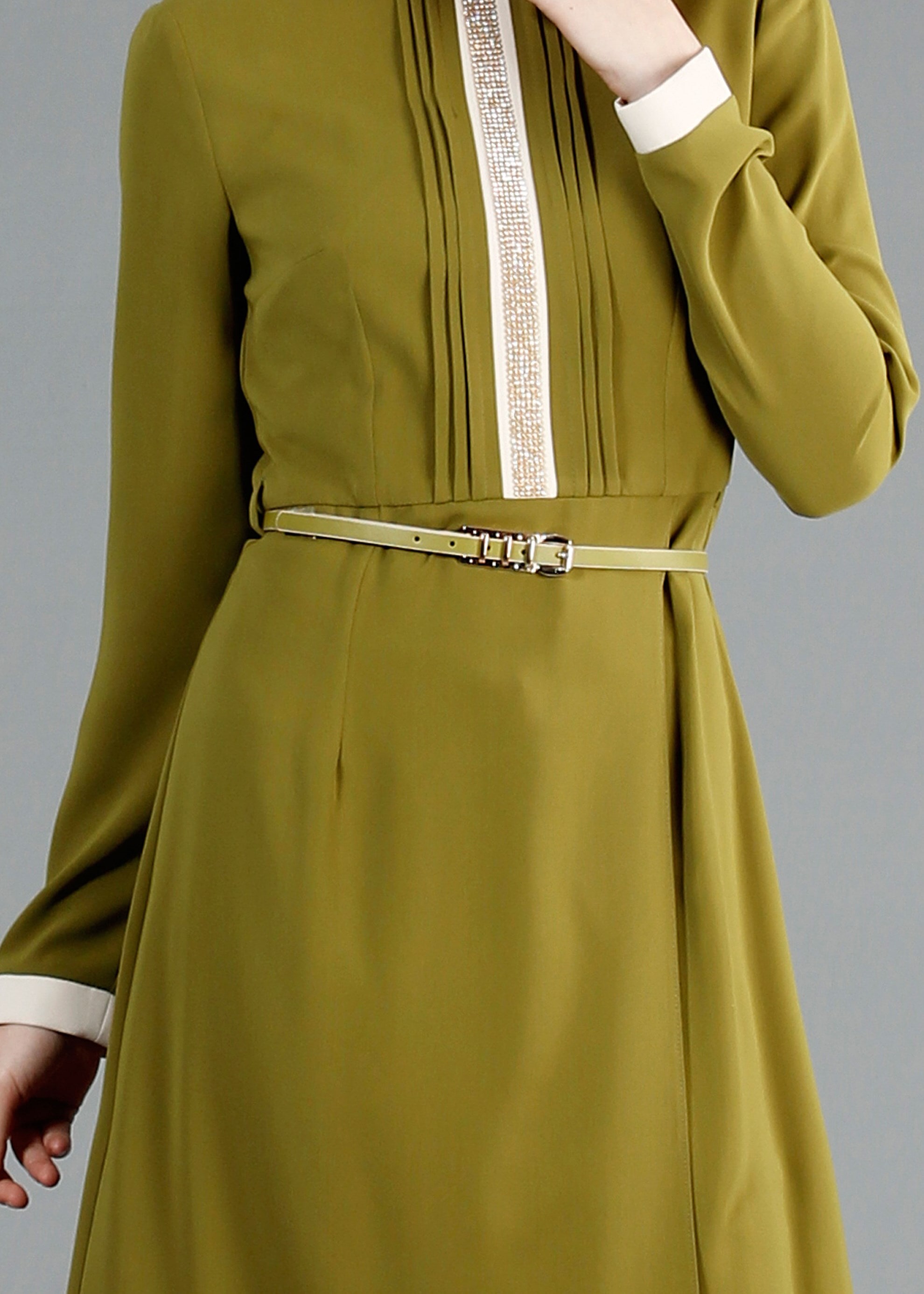 Tesettür giyim YEŞİL 3214P Virona 2&prime;li Tesettür Pant.Takım 38/46 TEK40