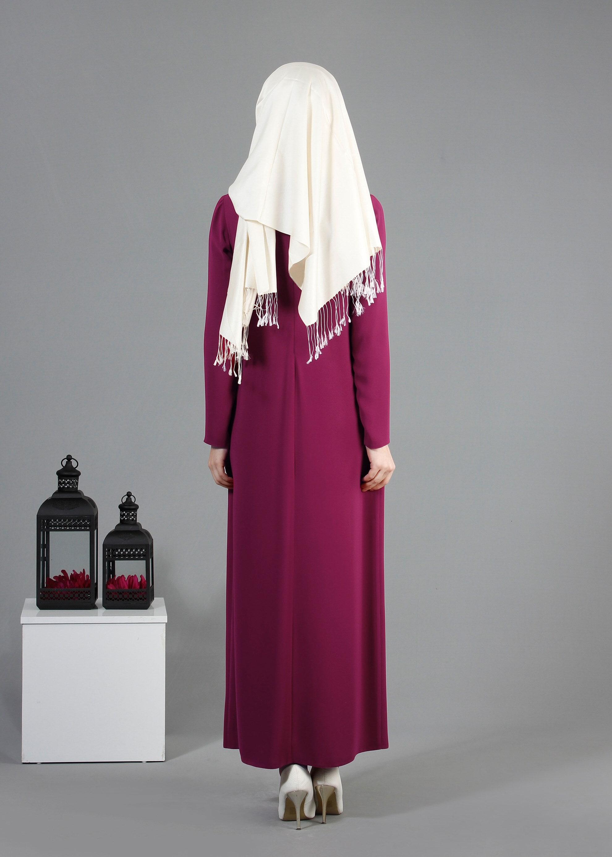 Tesettür giyim FUŞYA 3216P Virona 2&prime;li Tesettür Pant. Takım 38/46 TEK40