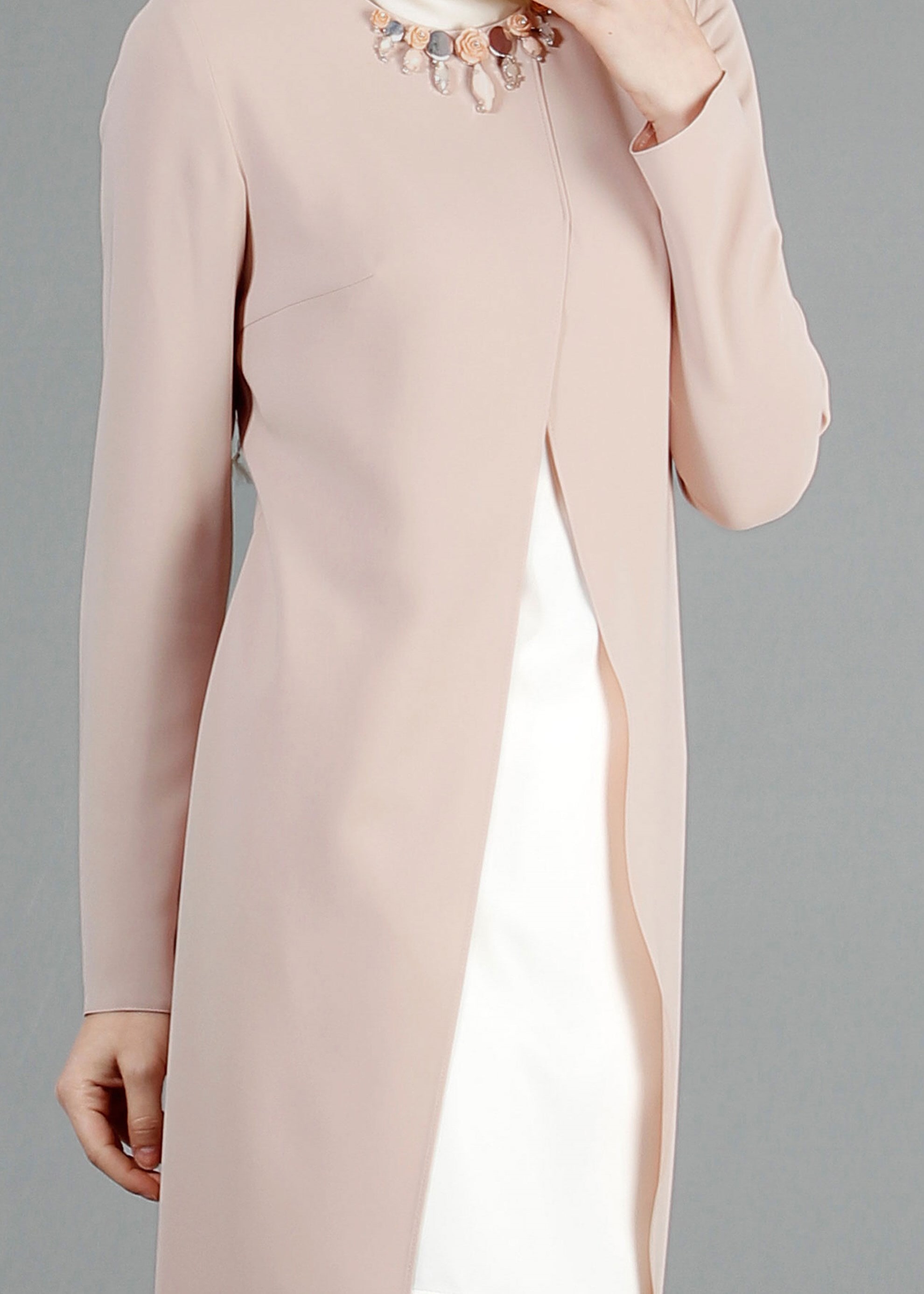 Tesettür giyim PUDRA 3216P Virona 2&prime;li Tesettür Pant. Takım 38/46 TEK40