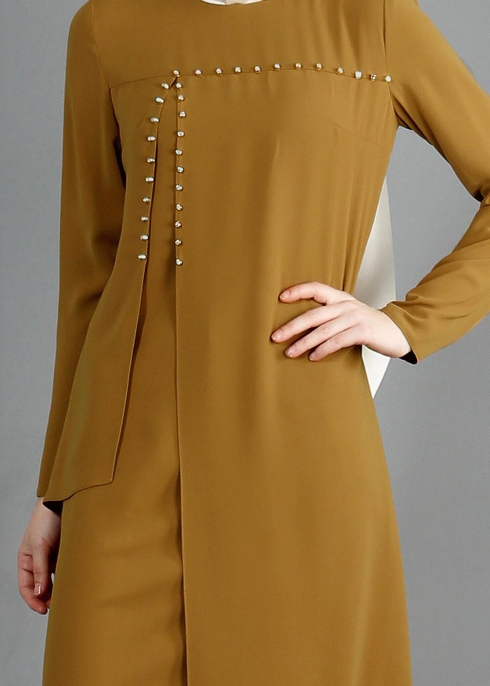 Tesettür giyim SARI 3217P Virona 2&prime;li Pant. Tesettür Takım 40/48 TEK38