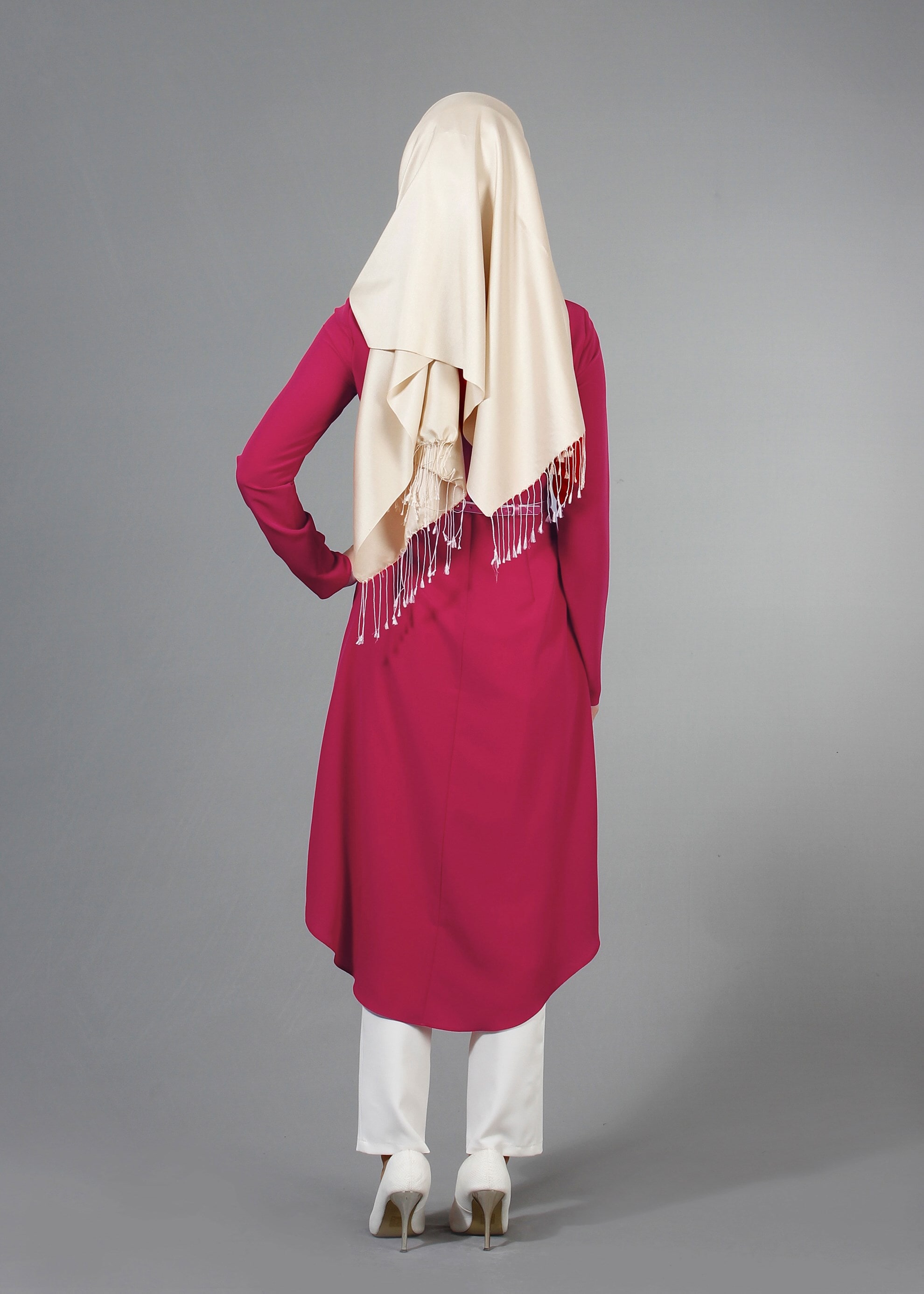 Tesettür giyim FUŞYA 3223P Criss 2&prime;li Tesettür Pant.Takım 38/44 TEK40