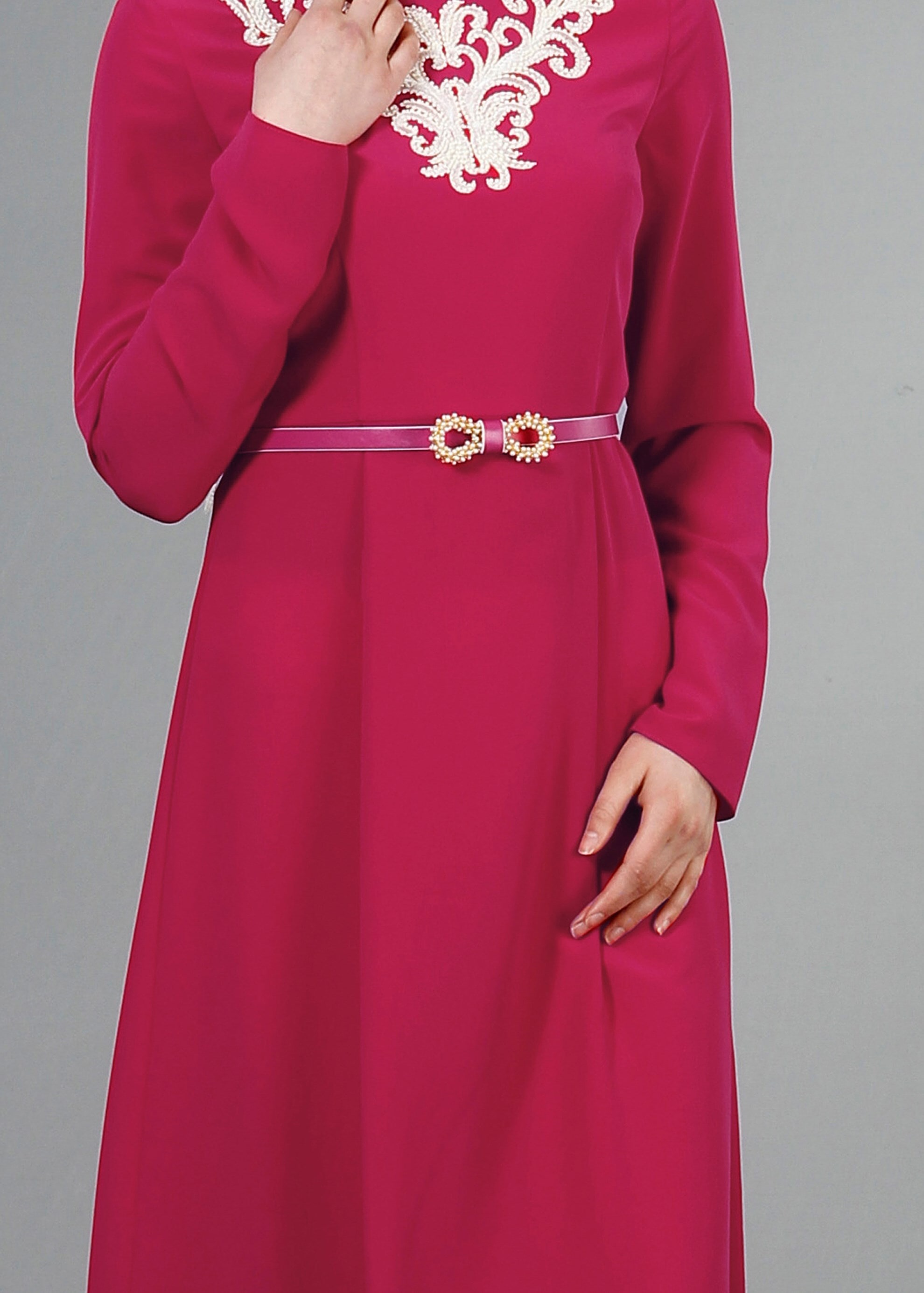 Tesettür giyim FUŞYA 3223P Criss 2&prime;li Tesettür Pant.Takım 38/44 TEK40