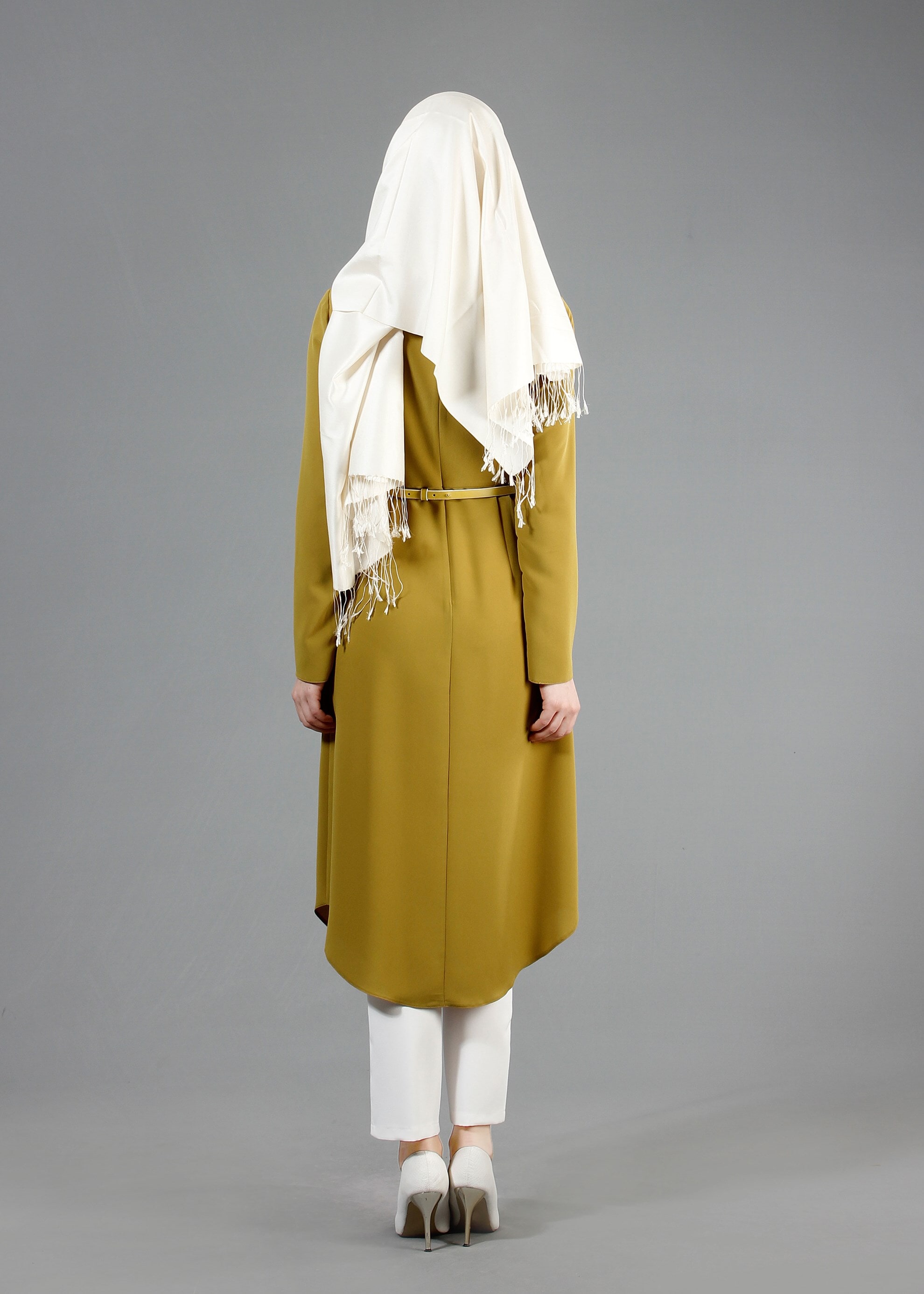 Tesettür giyim YEŞİL 3223P Criss 2&prime;li Tesettür Pant.Takım 38/44 TEK40