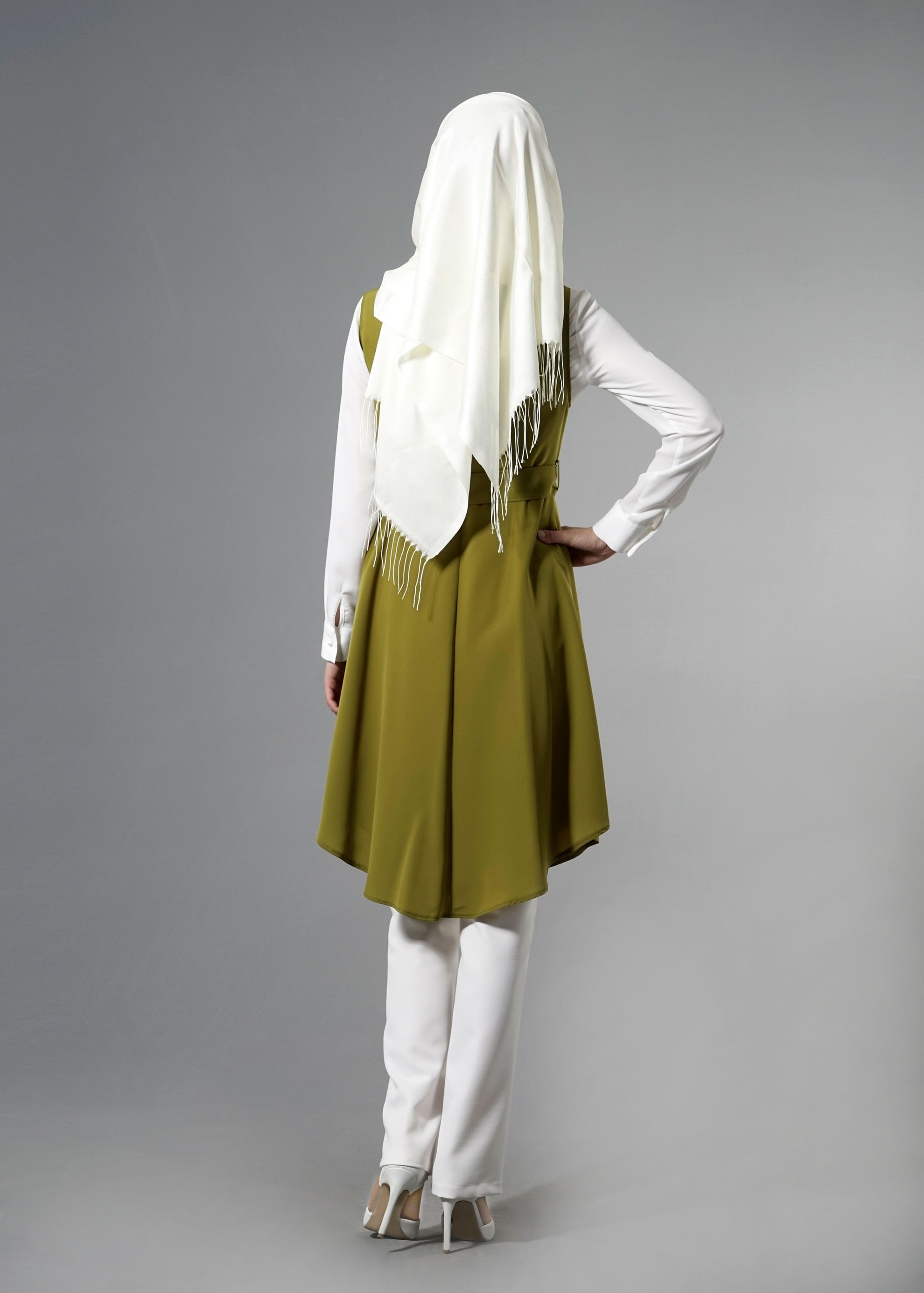 Tesettür giyim YEŞİL 3230P New Loren Tesettür 3&prime;lü Pant.Takım 38/44