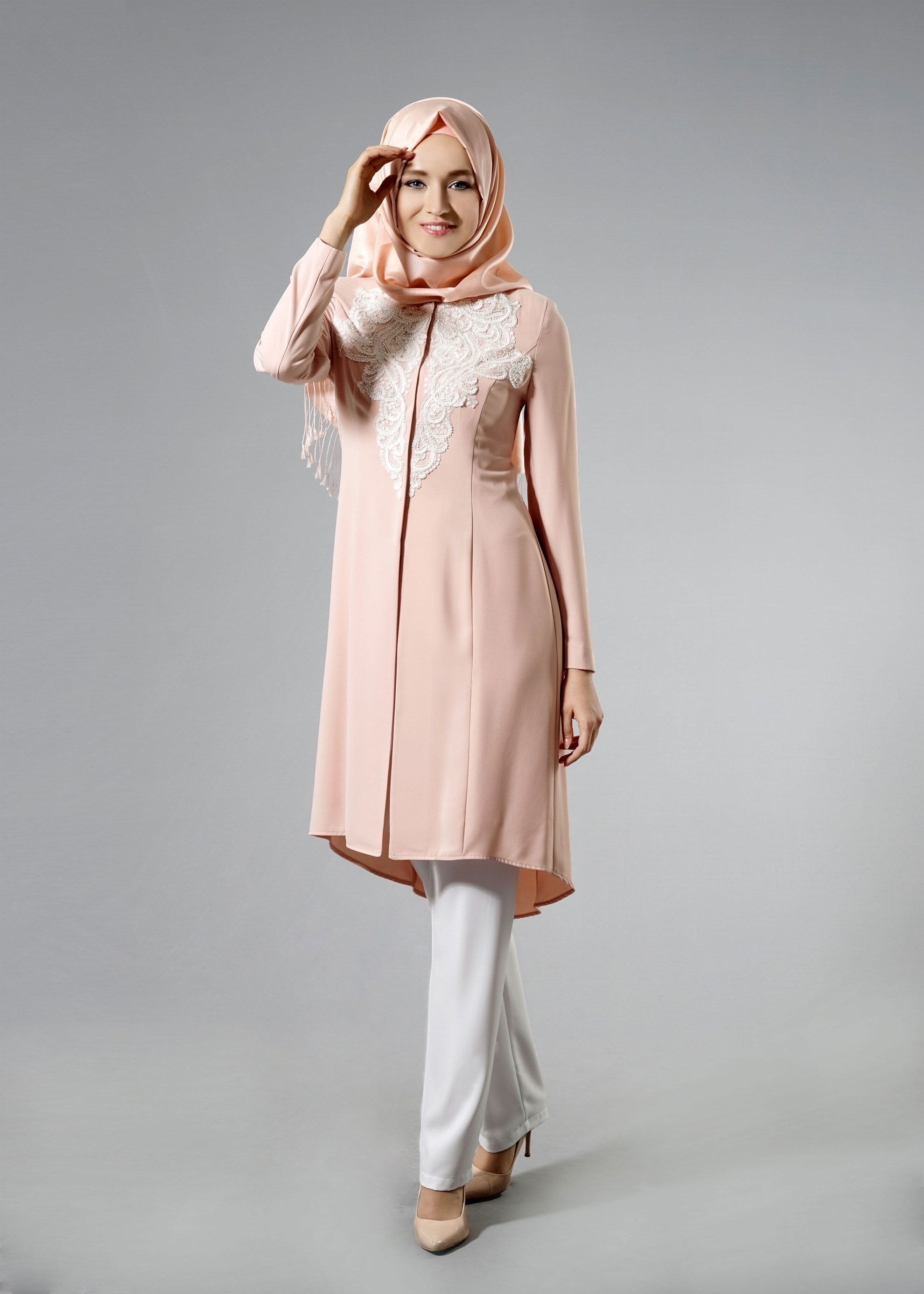 Tesettür giyim PUDRA 3232P Farah Tesettür  6288 3&prime;lü  Pant. Takım 40/46 TEK38