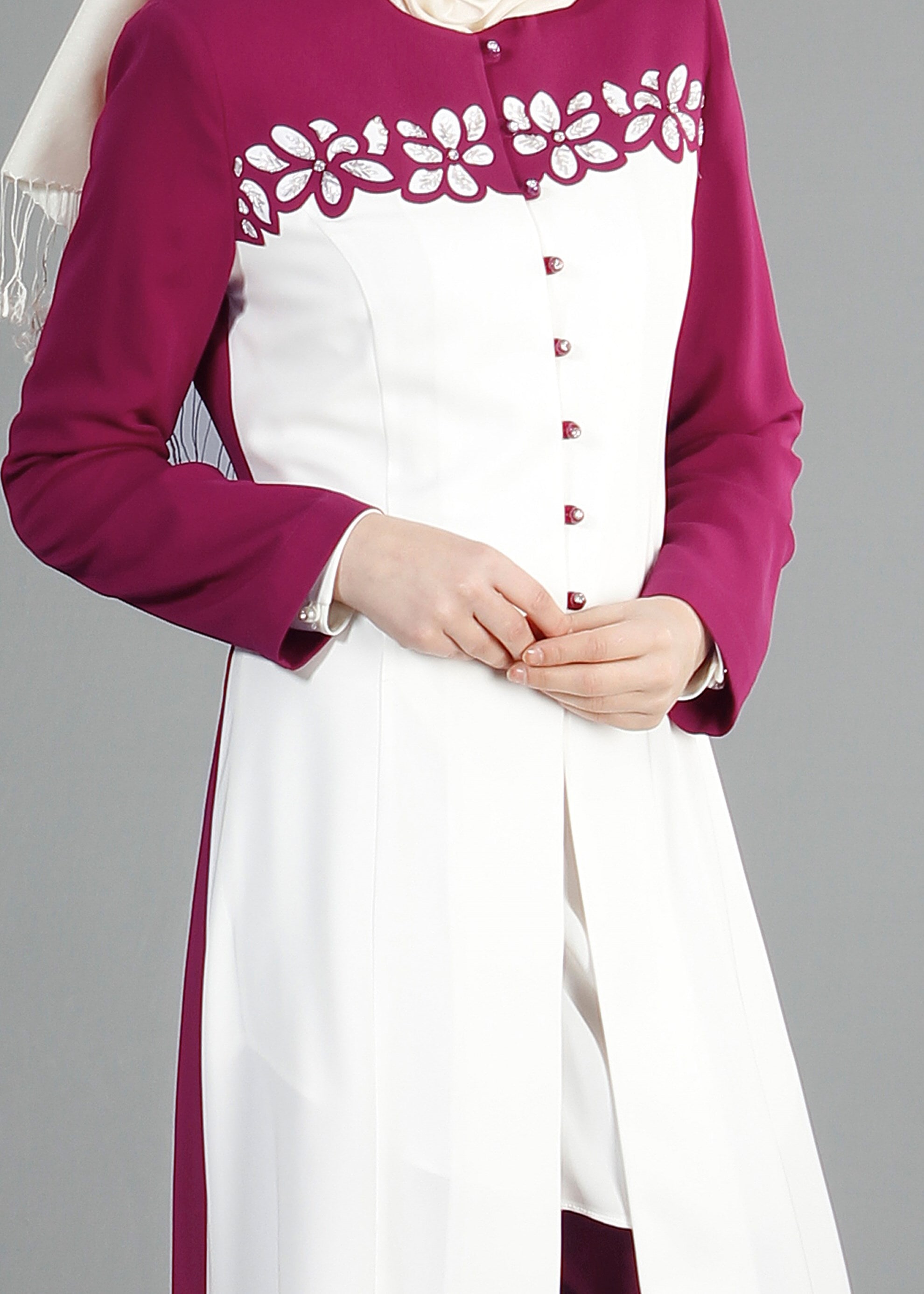 Tesettür giyim FUŞYA 3236P Farah 6288 3&prime;Lü Tesettür Pant. Takım 40/46 TEK38