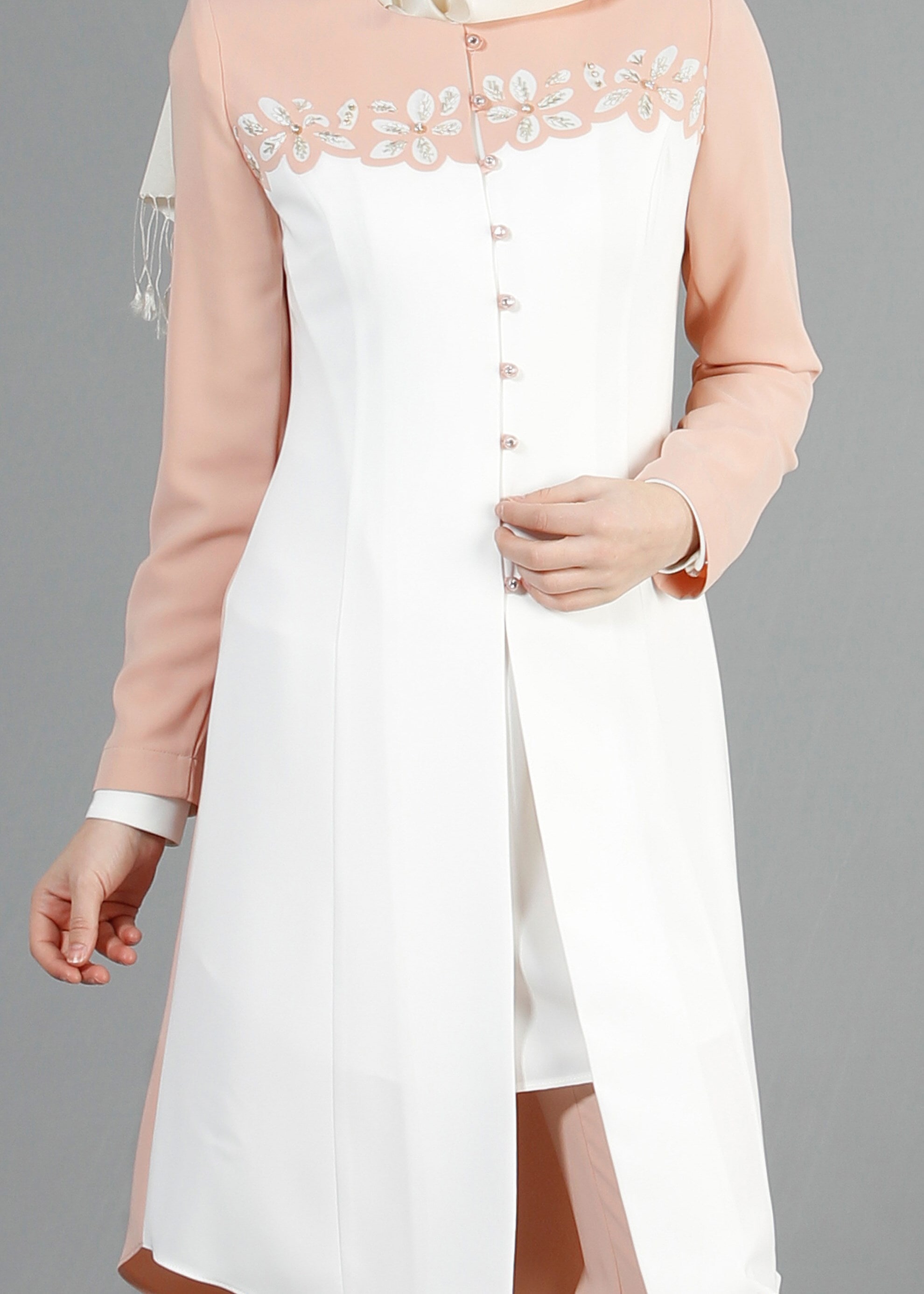 Tesettür giyim PUDRA 3236P Farah 6288 3&prime;Lü Tesettür Pant. Takım 40/46 TEK38