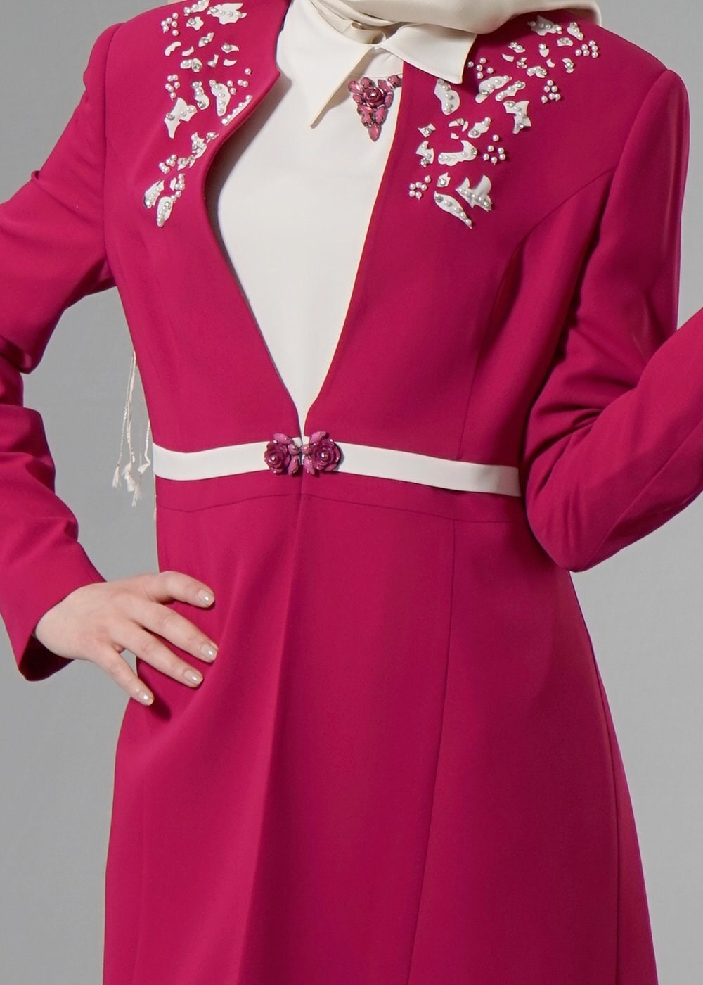 Tesettür giyim FUŞYA 3237 5929 3&prime;lü Tesettür Pant. Takım 40/48 TEK38