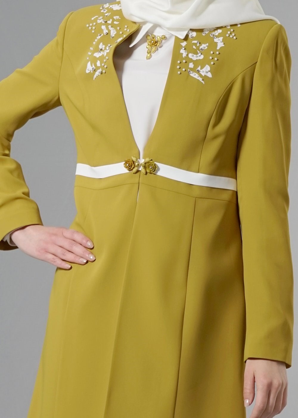 Tesettür giyim YEŞİL 3237 5929 3&prime;lü Tesettür Pant. Takım 40/48 TEK38