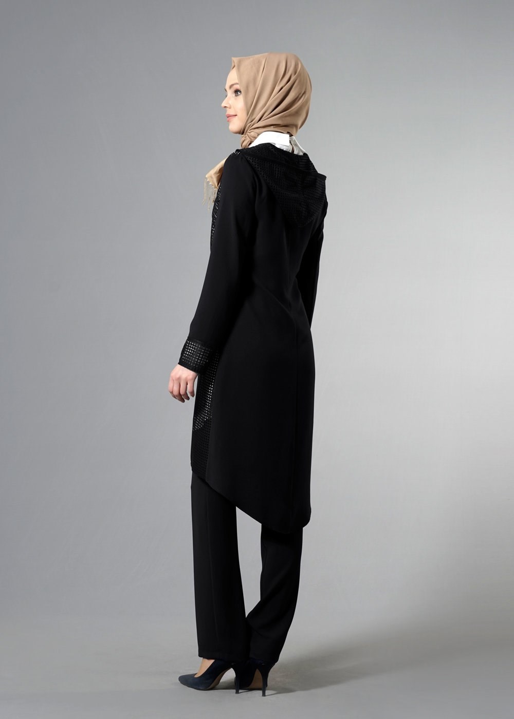 Tesettür giyim SİYAH 3257 String 3&prime;lü Tesettür Pant. Takım 38/46 TEK40