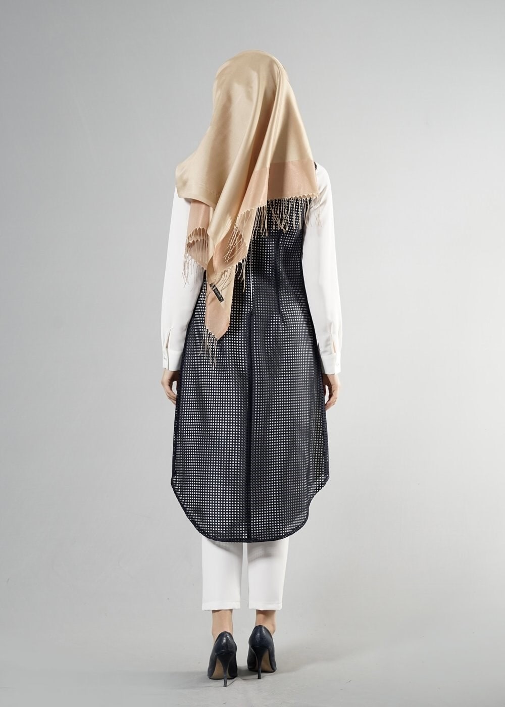 Tesettür giyim LACİVERT 3268P String 1838 3&prime;Lü Tesettür Pant.Takım 38/44