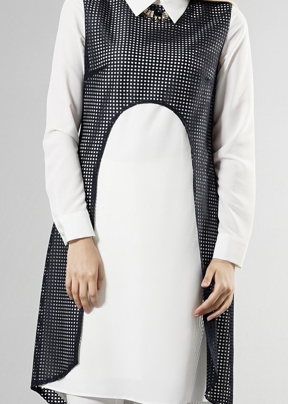 Tesettür giyim LACİVERT 3268P String 1838 3&prime;Lü Tesettür Pant.Takım 38/44