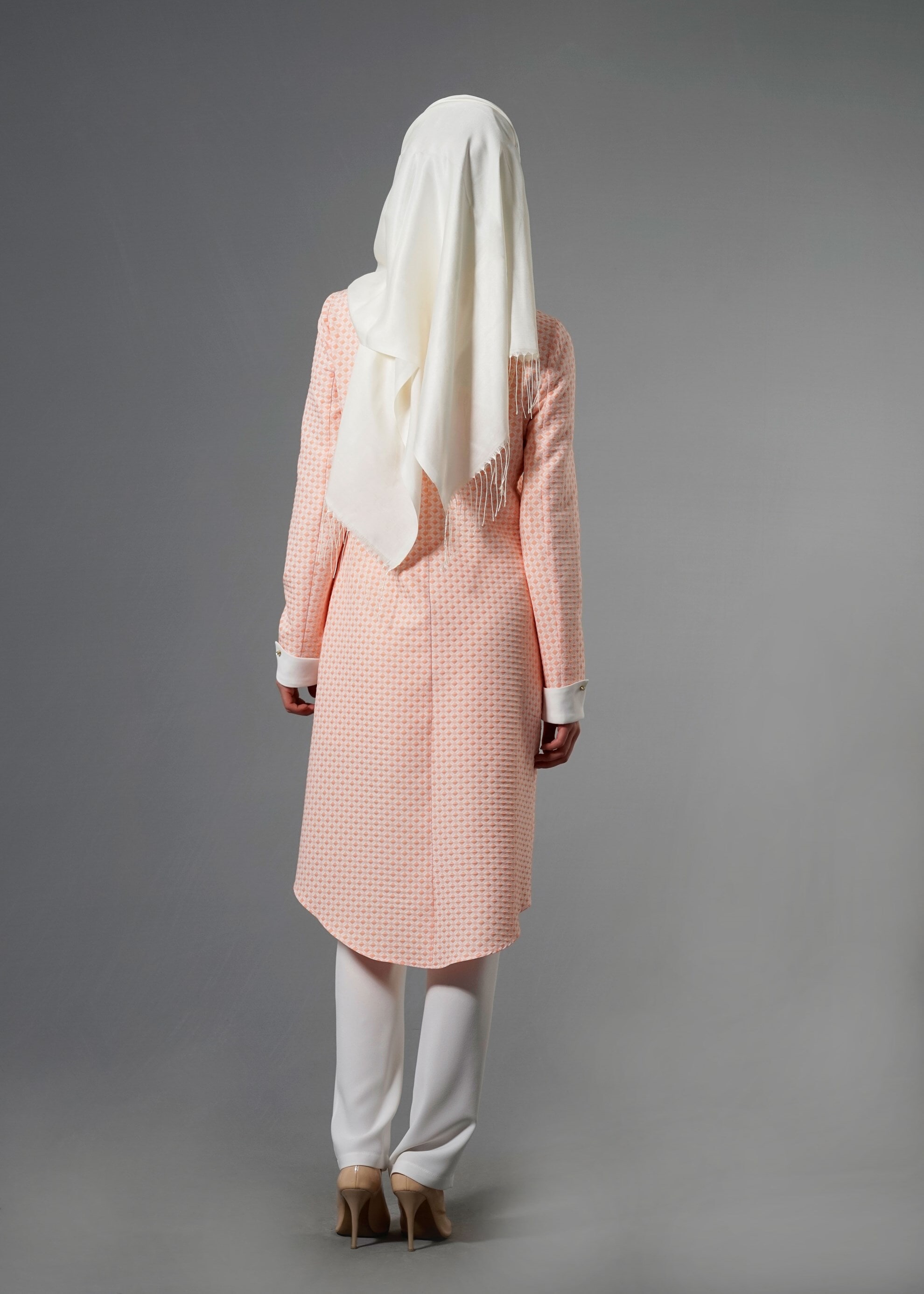 Tesettür giyim PUDRA 3270 Jakar Tesettür 70049 3&prime;lü Pant.Takım 38/44 TEK40