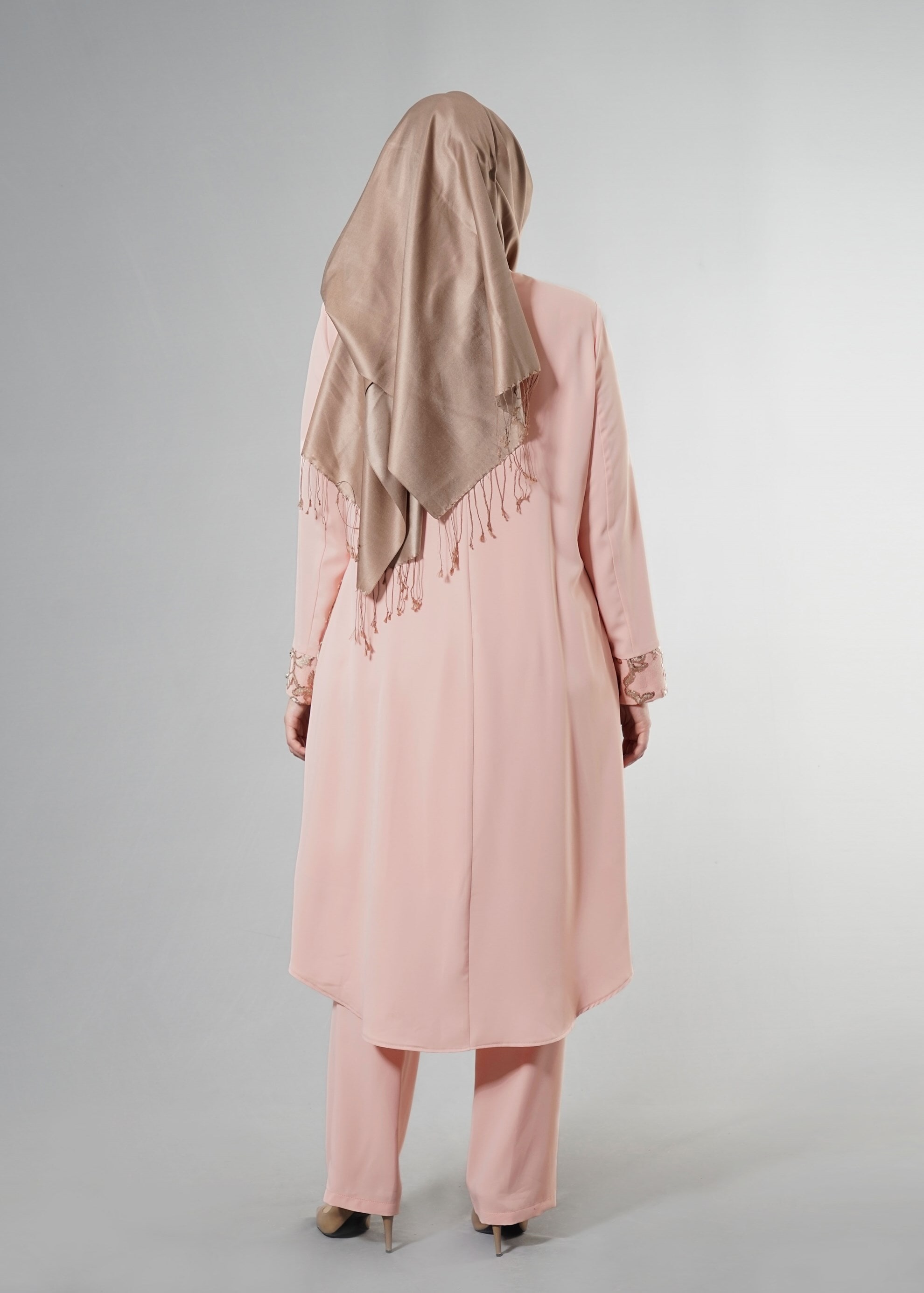 Tesettür giyim PUDRA 3275 Aslı Tesettür 5929 3&prime;Lü Pant.Takım 42/48