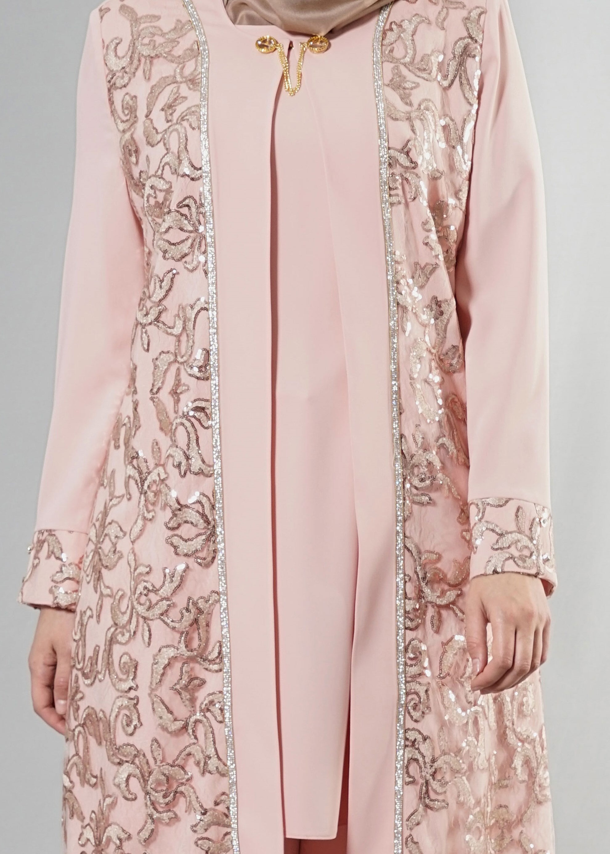 Tesettür giyim PUDRA 3275 Aslı Tesettür 5929 3&prime;Lü Pant.Takım 42/48