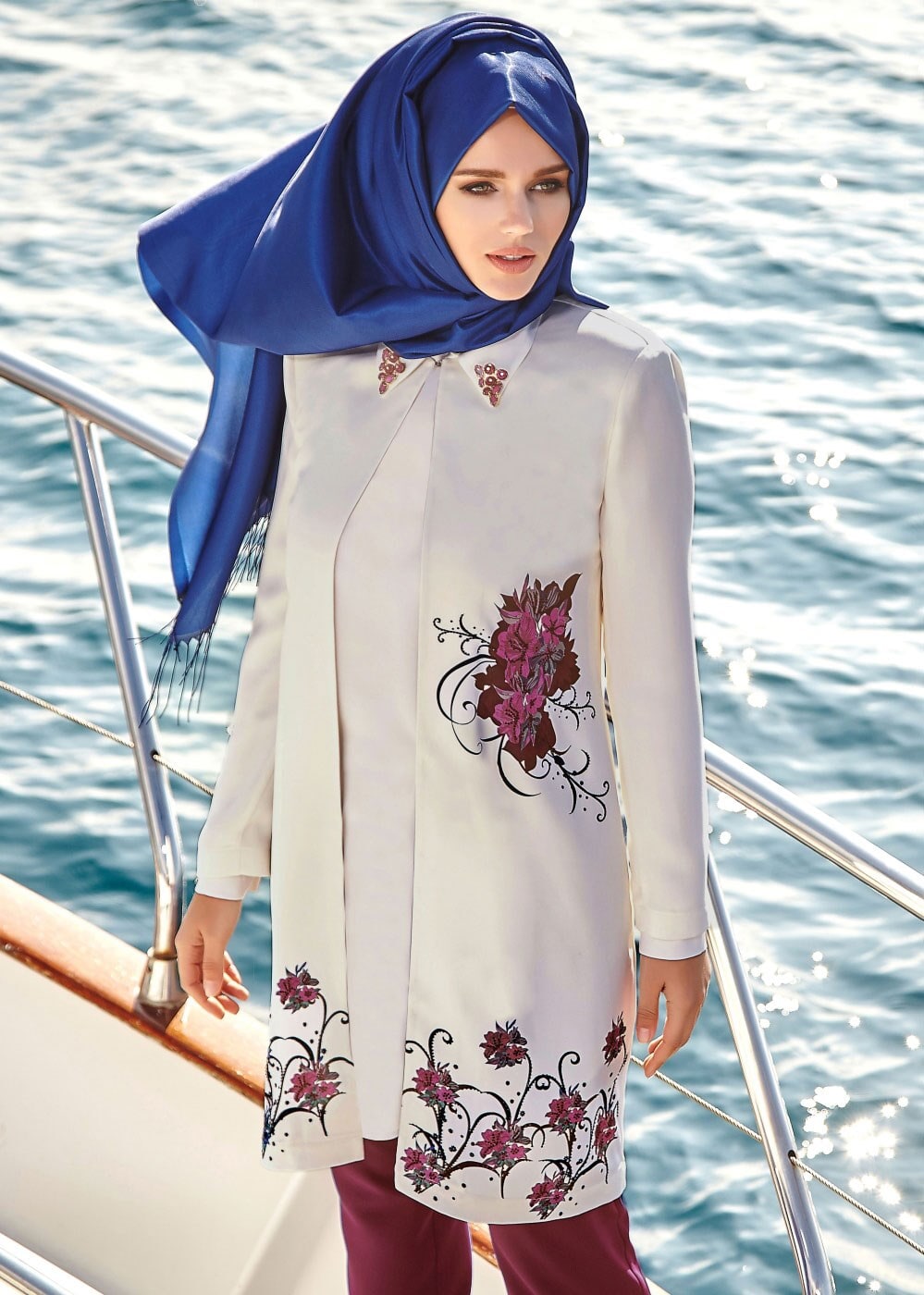 Tesettür giyim BEJ 3280 Aslı 5929 Tesettür 3&prime;Lü Pant.Takım 40/46