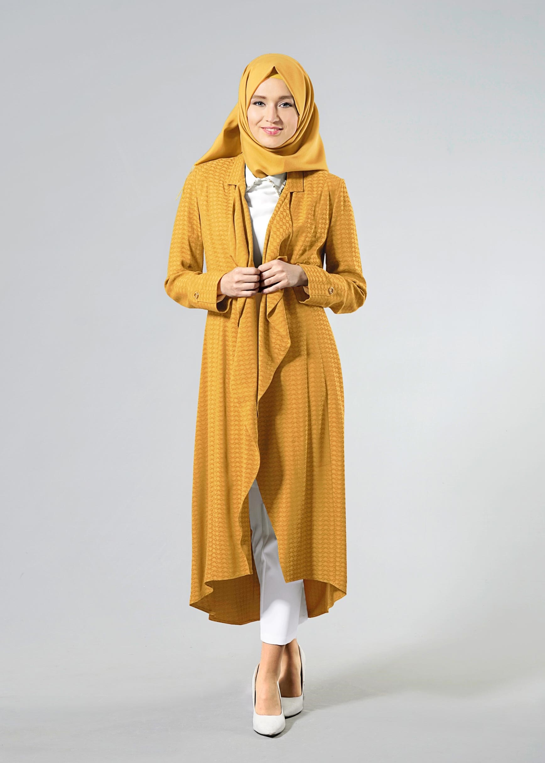 Tesettür giyim SARI 3289 Jakar Tesettür 041 3&prime;lü Pant.Tkm.40/48 TEK38