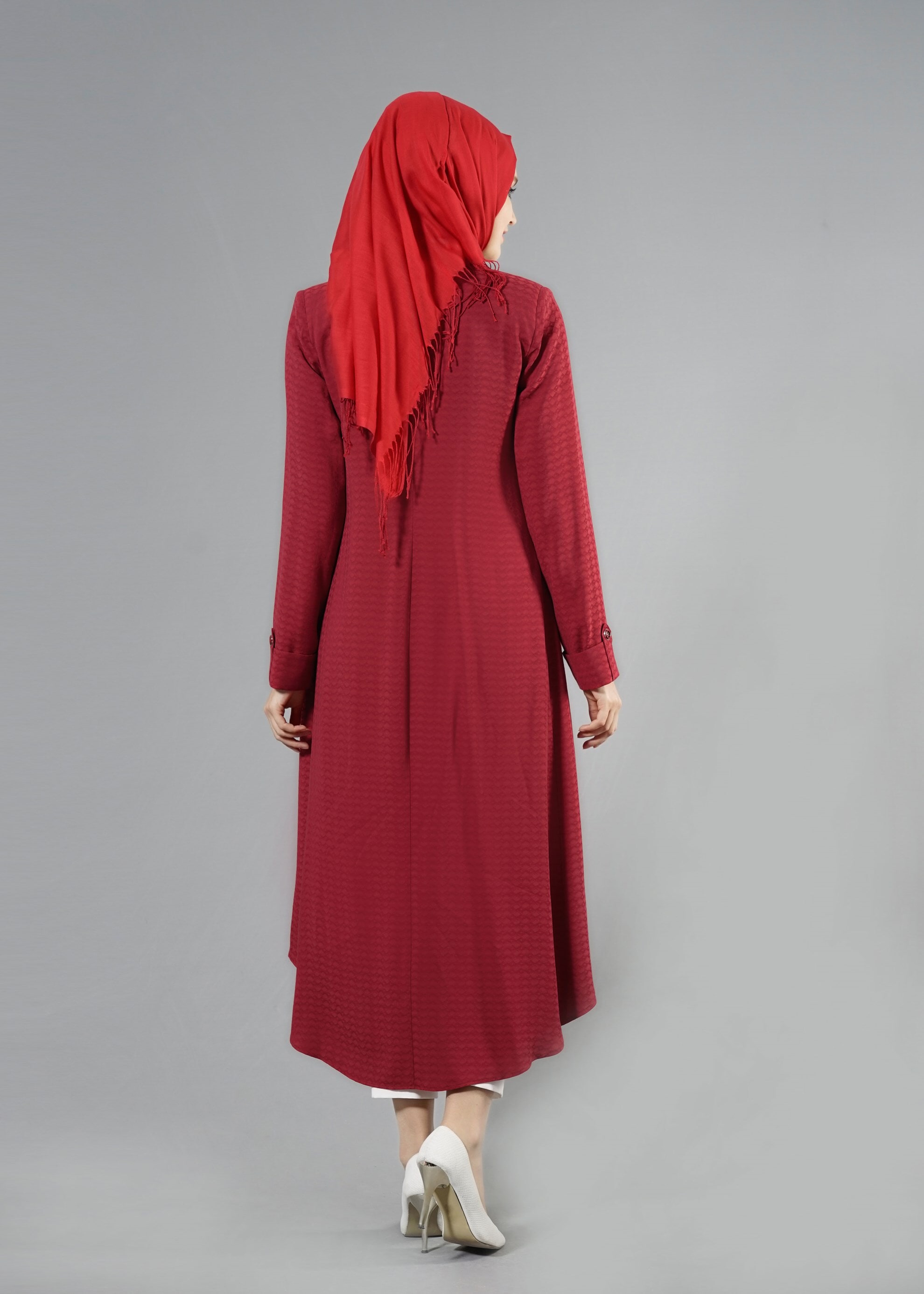 Tesettür giyim BORDO 3289 Jakar Tesettür 041 3&prime;lü Pant.Tkm.40/48 TEK38