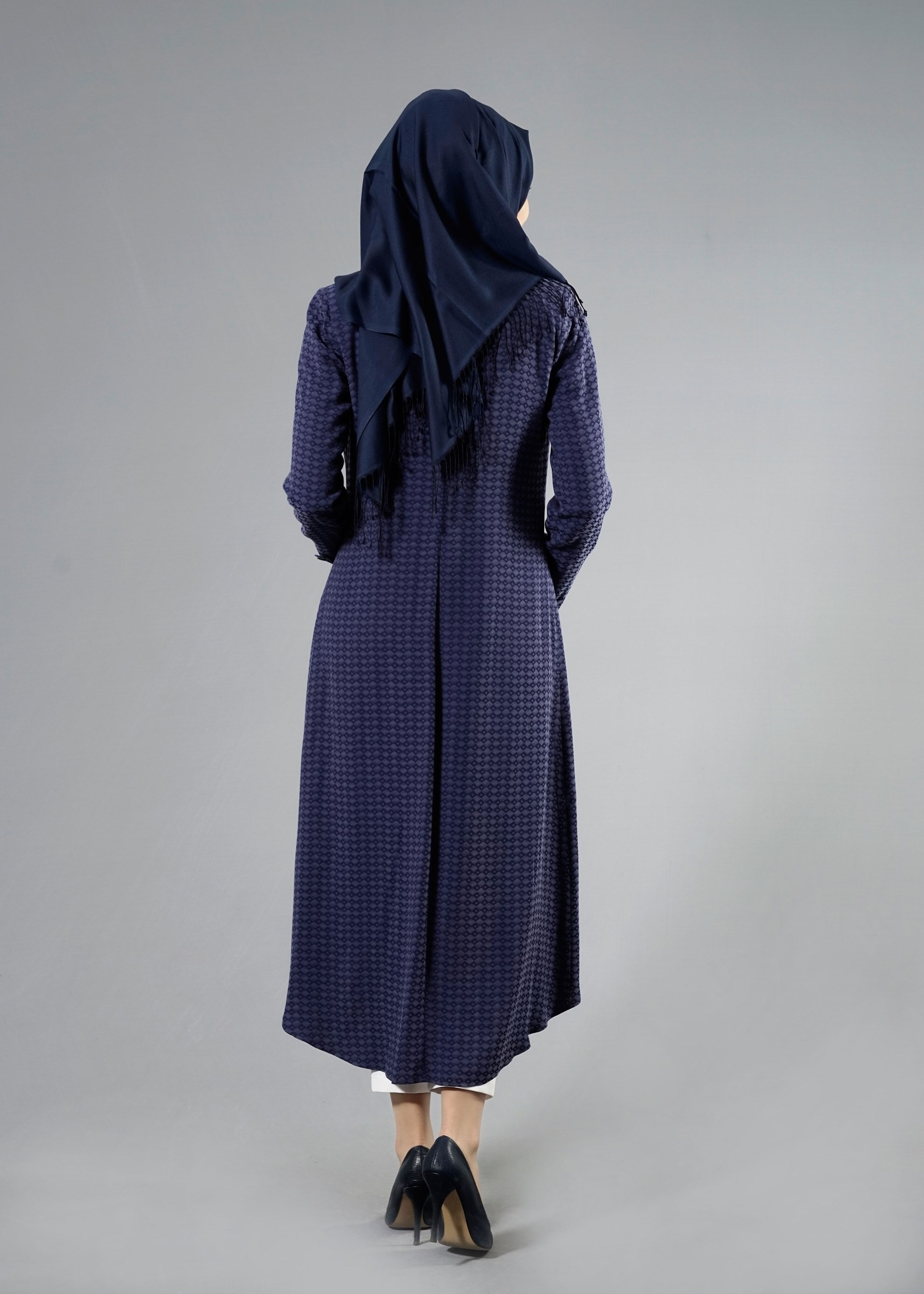 Tesettür giyim LACİVERT 3289 Jakar Tesettür 041 3&prime;lü Pant.Tkm.40/48 TEK38