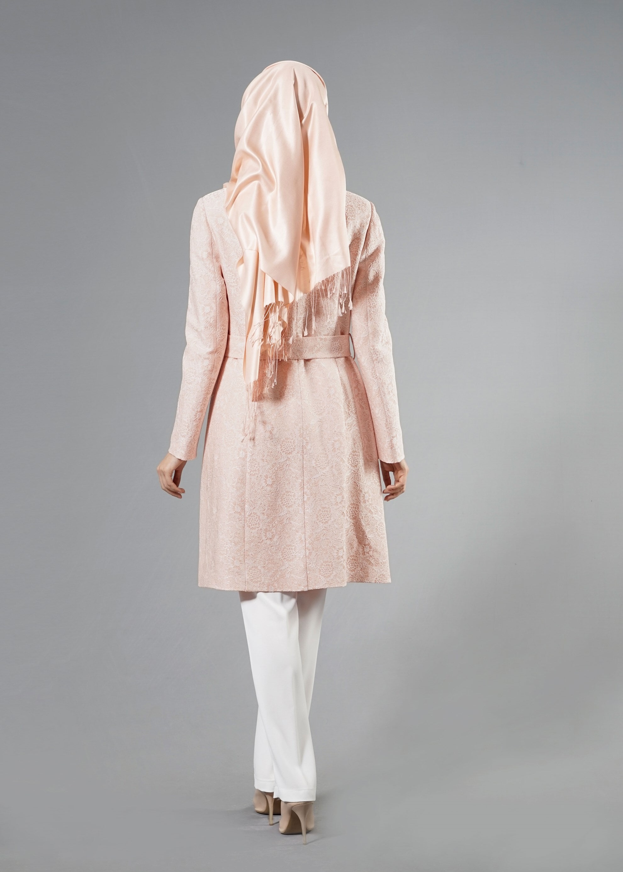 Tesettür giyim PUDRA 3293P Jakar Tesettür 7550 2&prime;li Pant.Takım 40/46 TEK38