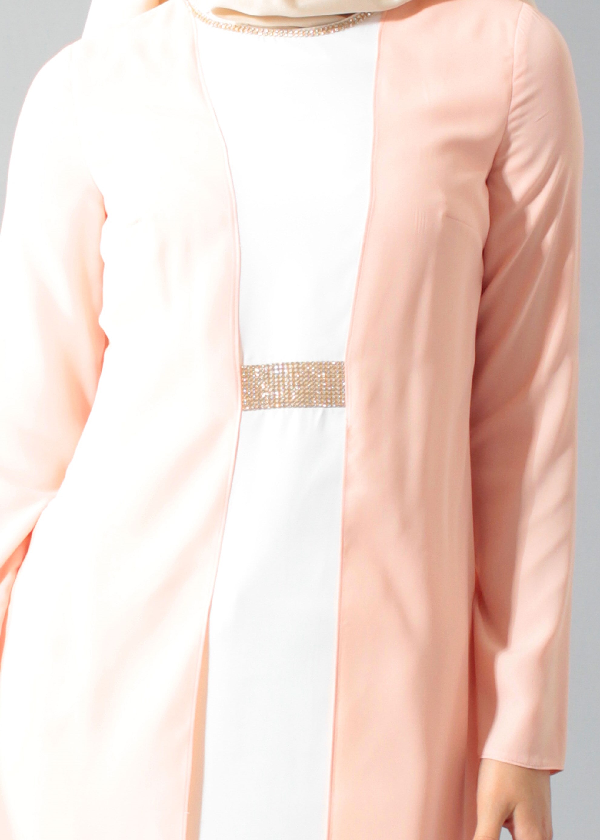 Tesettür giyim PUDRA 3299 6277 Tesettür 2&prime;li Pant.Takım 38/46 TEK40