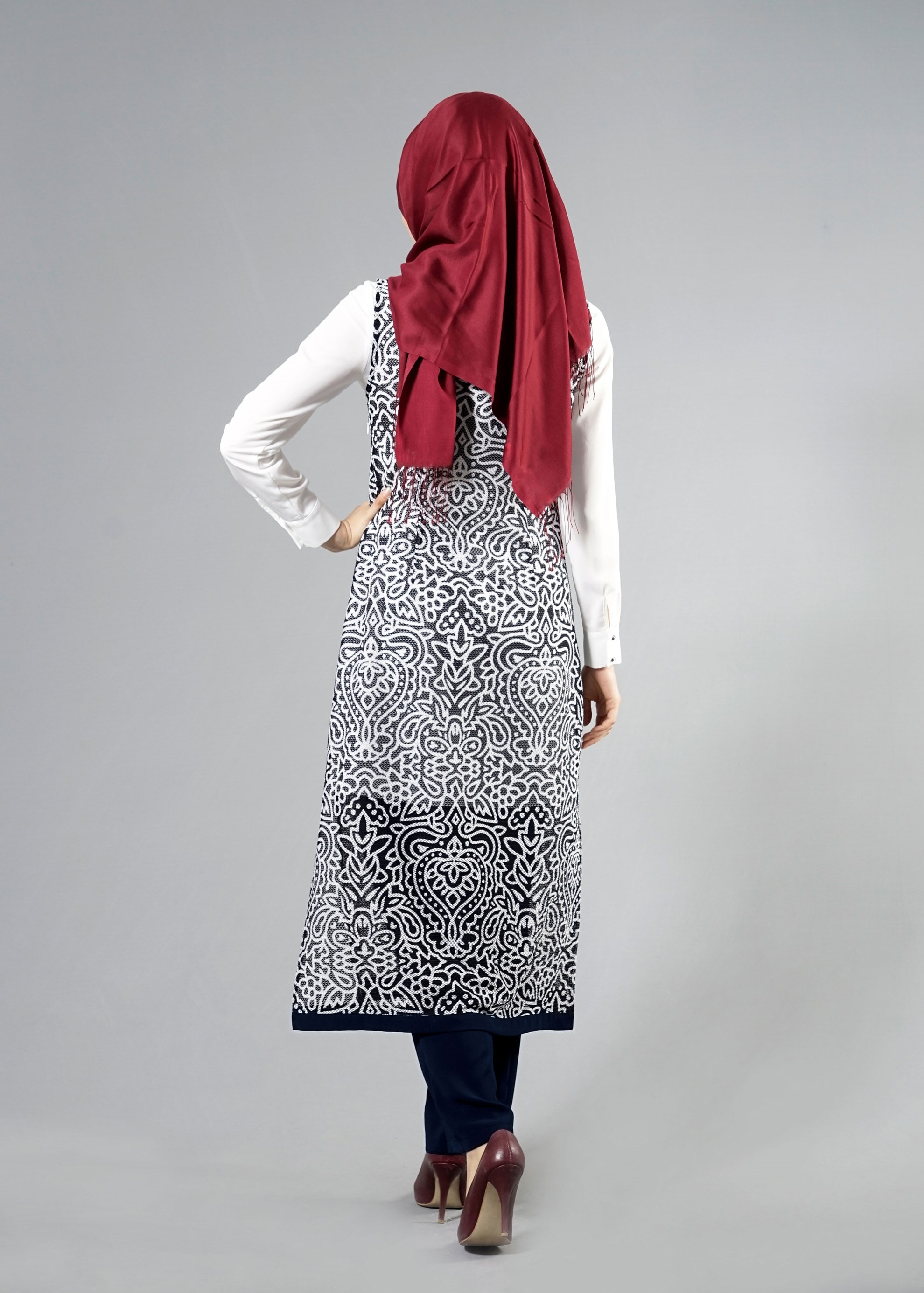 Tesettür giyim LACİVERT 3255-4 Padinus Tesettür 3&prime;lü Pnt.Tkm.38/46