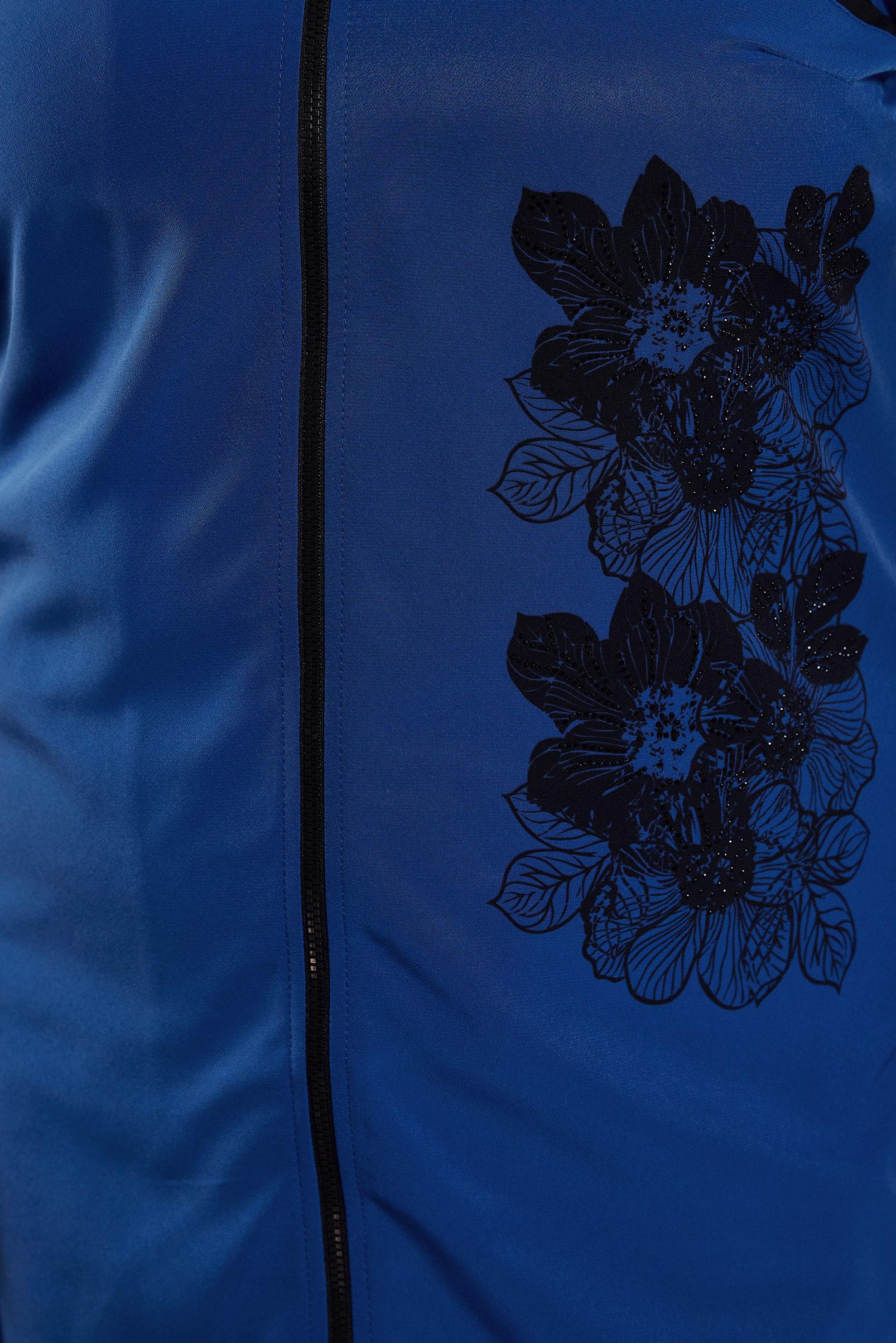 Tesettür giyim LACİVERT NAKIŞ İŞLEMELİ TUNİK 2562