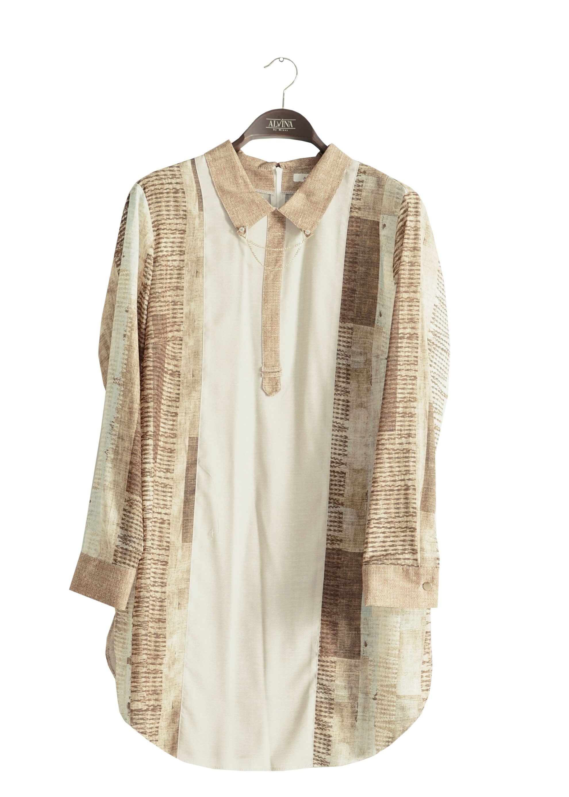 Tesettür giyim VİZON 2571 Rosa Tesettür 9881 Tunik 44/48 TEK46