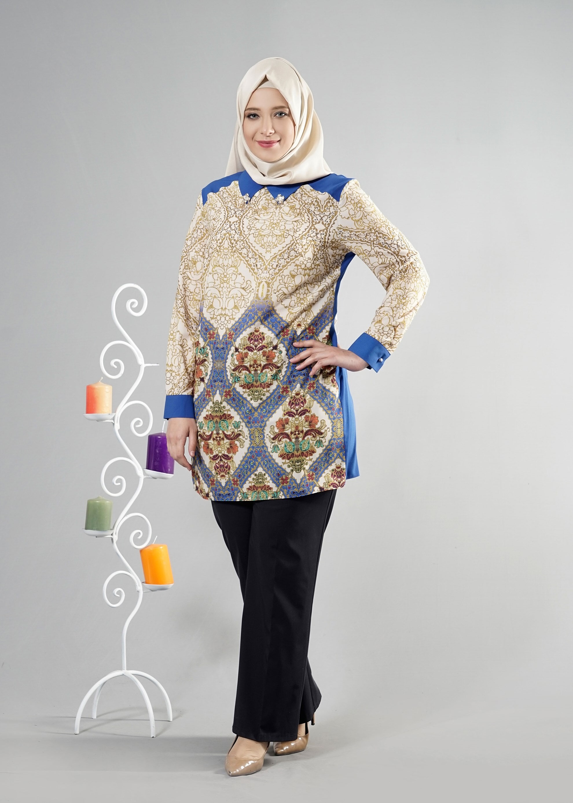 Tesettür giyim BEJ 2575 Morocco Tesettür 30024 Tunik 46/52 TEK44