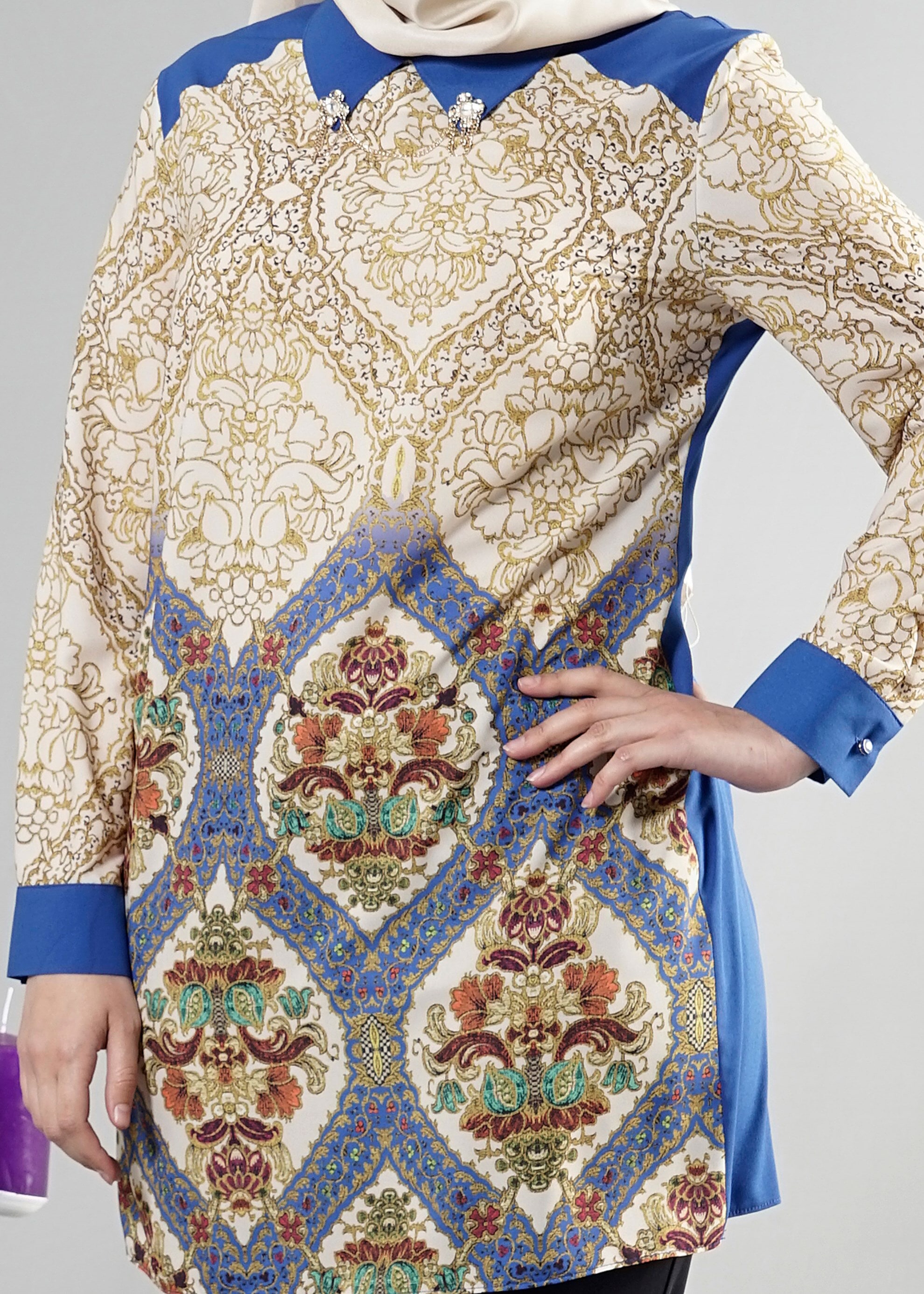 Tesettür giyim BEJ 2575 Morocco Tesettür 30024 Tunik 46/52 TEK44