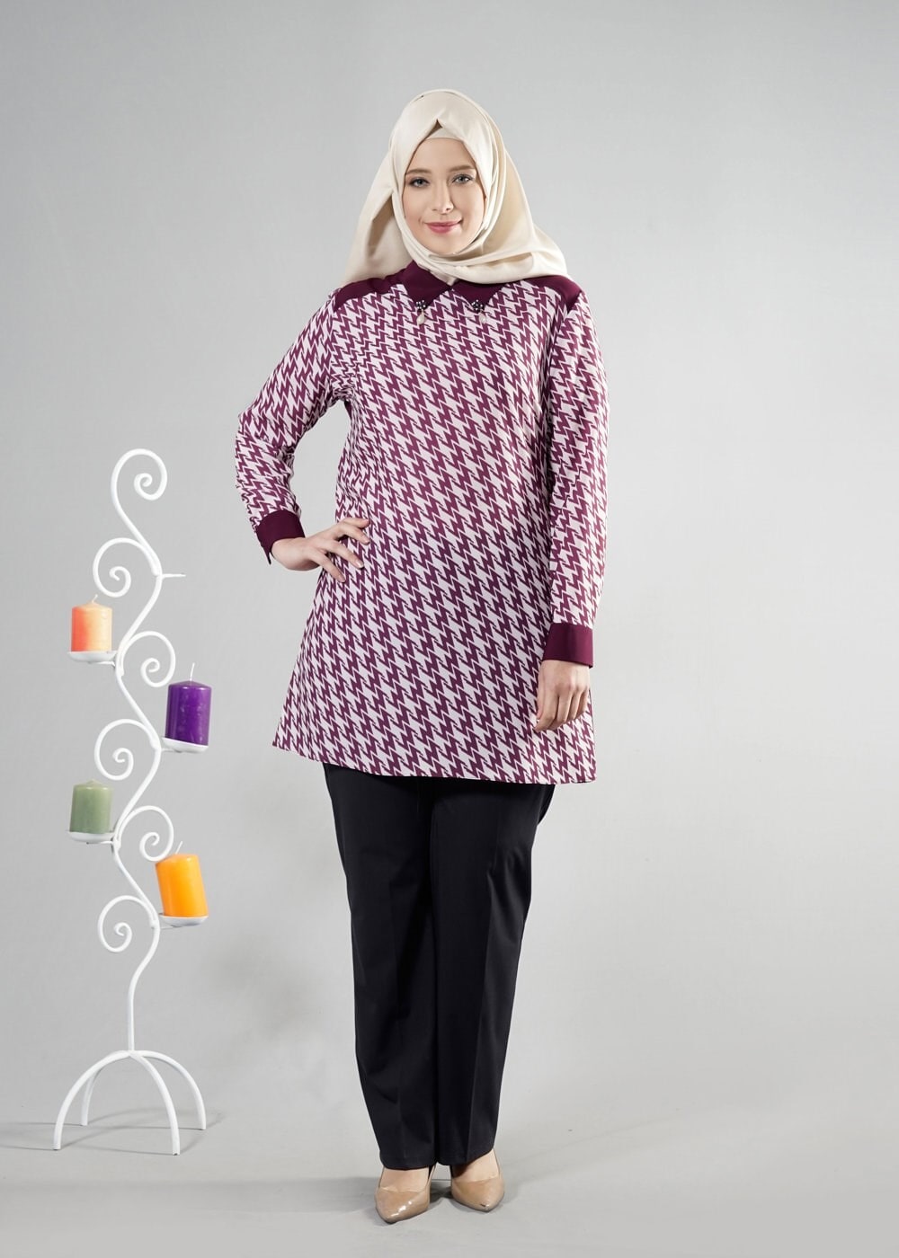 Tesettür giyim MÜRDÜM 2576 Moss Tesettür 20281 Tunik 46/52
