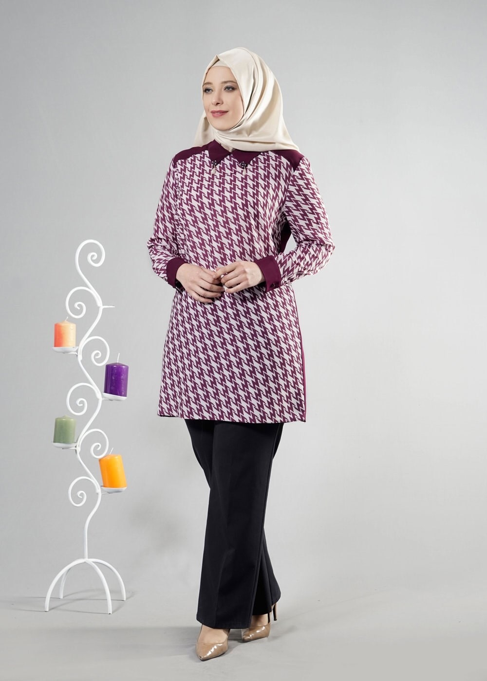 Tesettür giyim MÜRDÜM 2576 Moss Tesettür 20281 Tunik 46/52