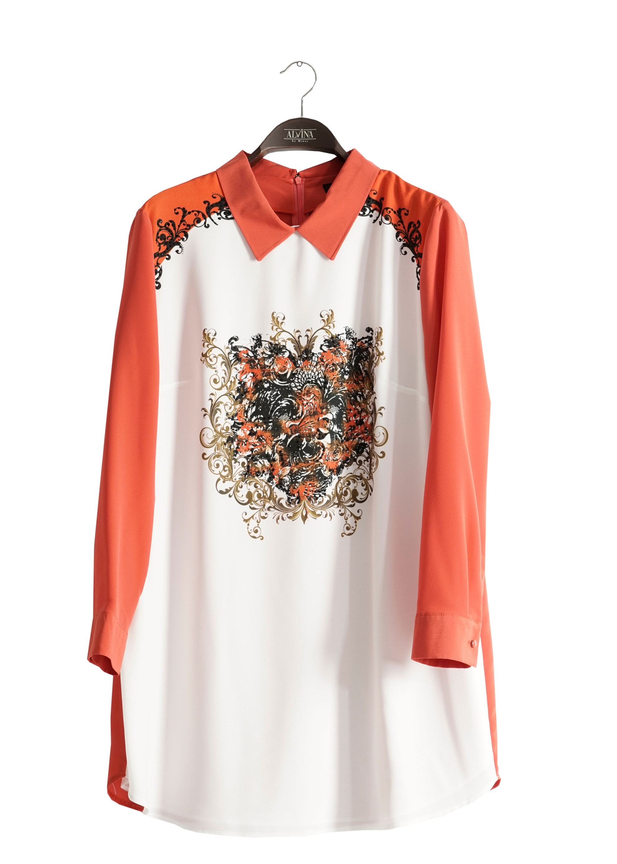 Tesettür giyim TURUNCU 2579 Criss Tesettür Tunik 44/50 TEK42