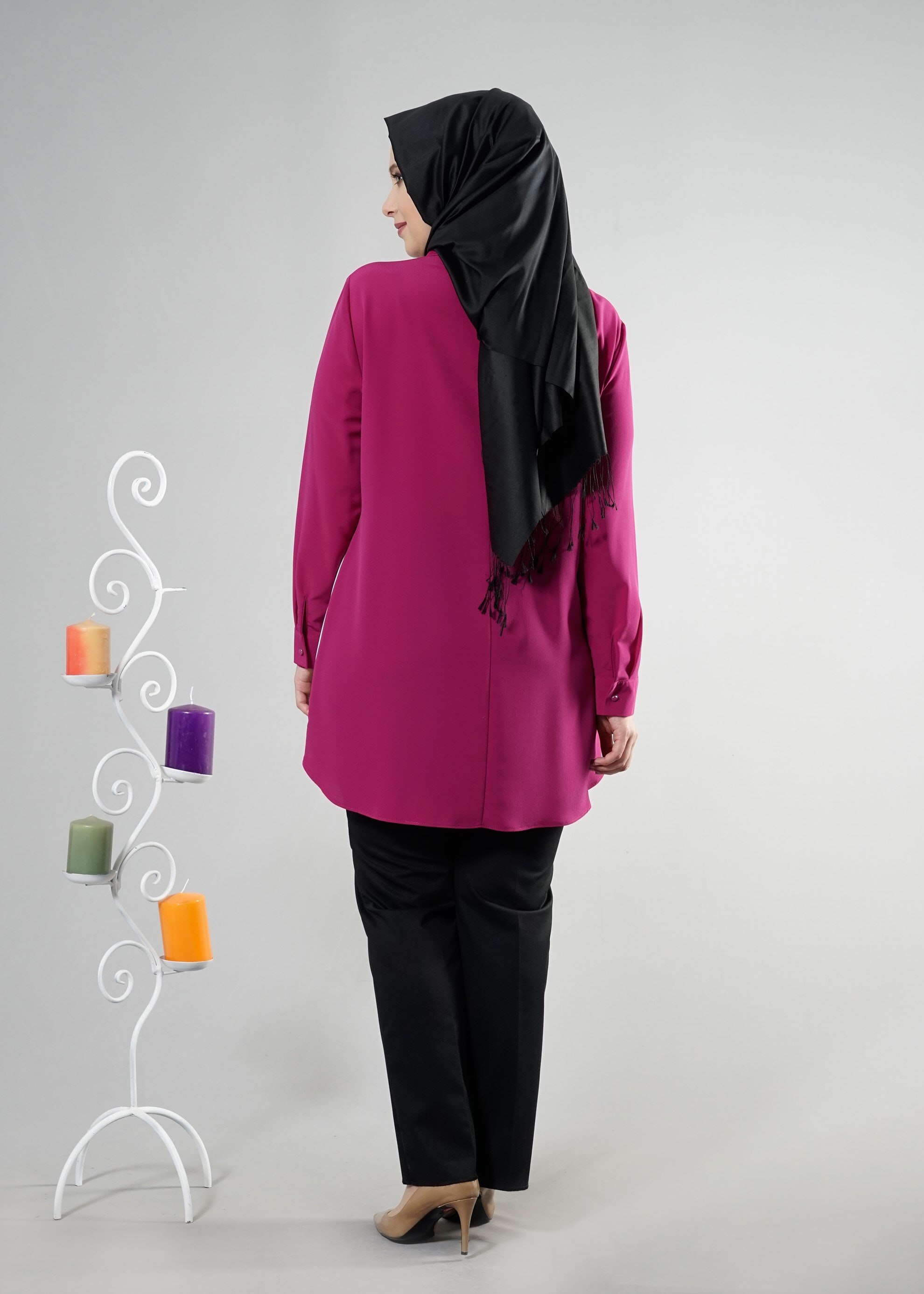 Tesettür giyim MOR 2579 Criss Tesettür Tunik 44/50 TEK42