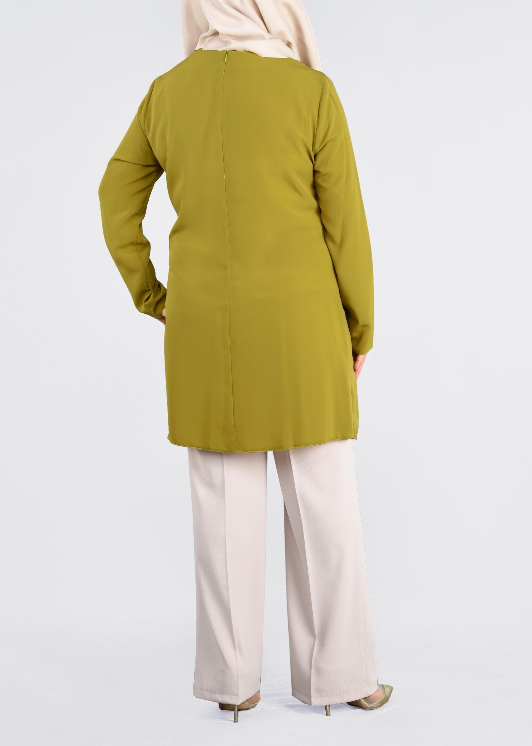 Tesettür giyim YEŞİL 2586 NEW LOREN TUNİK 44/48 TEK42