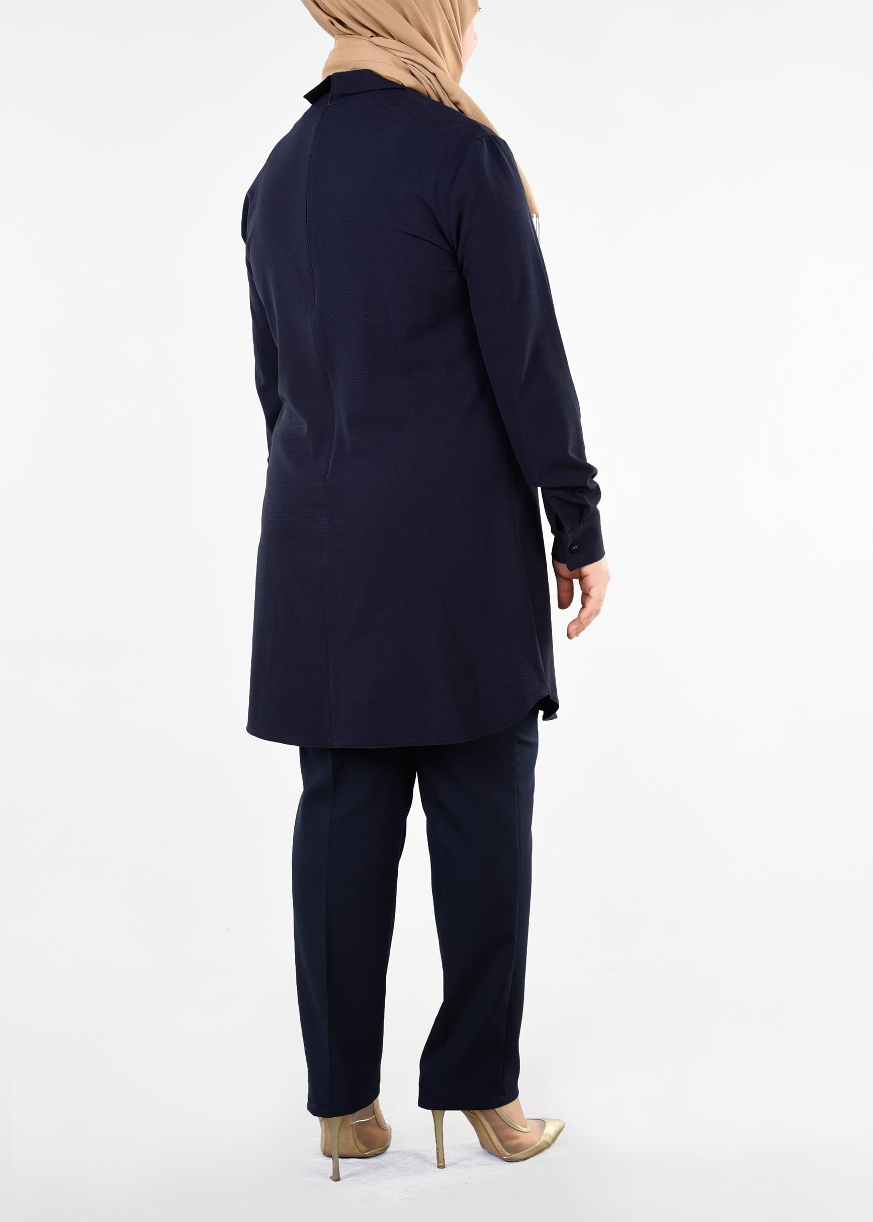 Tesettür giyim LACİVERT 2600 BADE 43738 TUNİK 44/50 TEK42