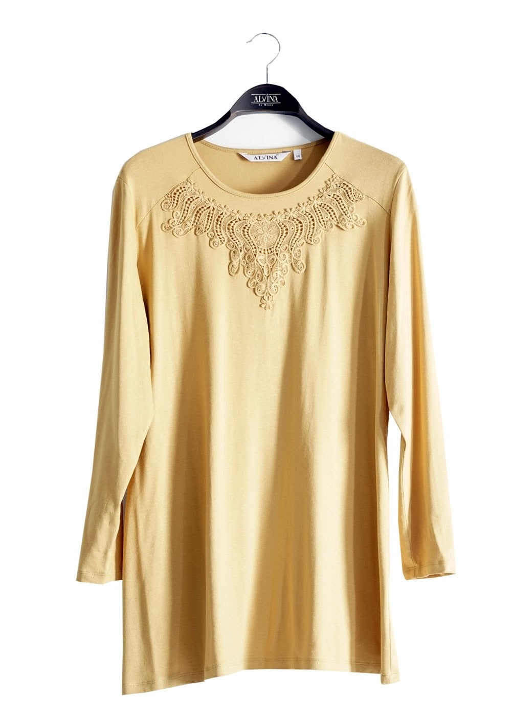 Tesettür giyim SARI 2602 NEW VİSCON TUNİK LYCRA 44/48