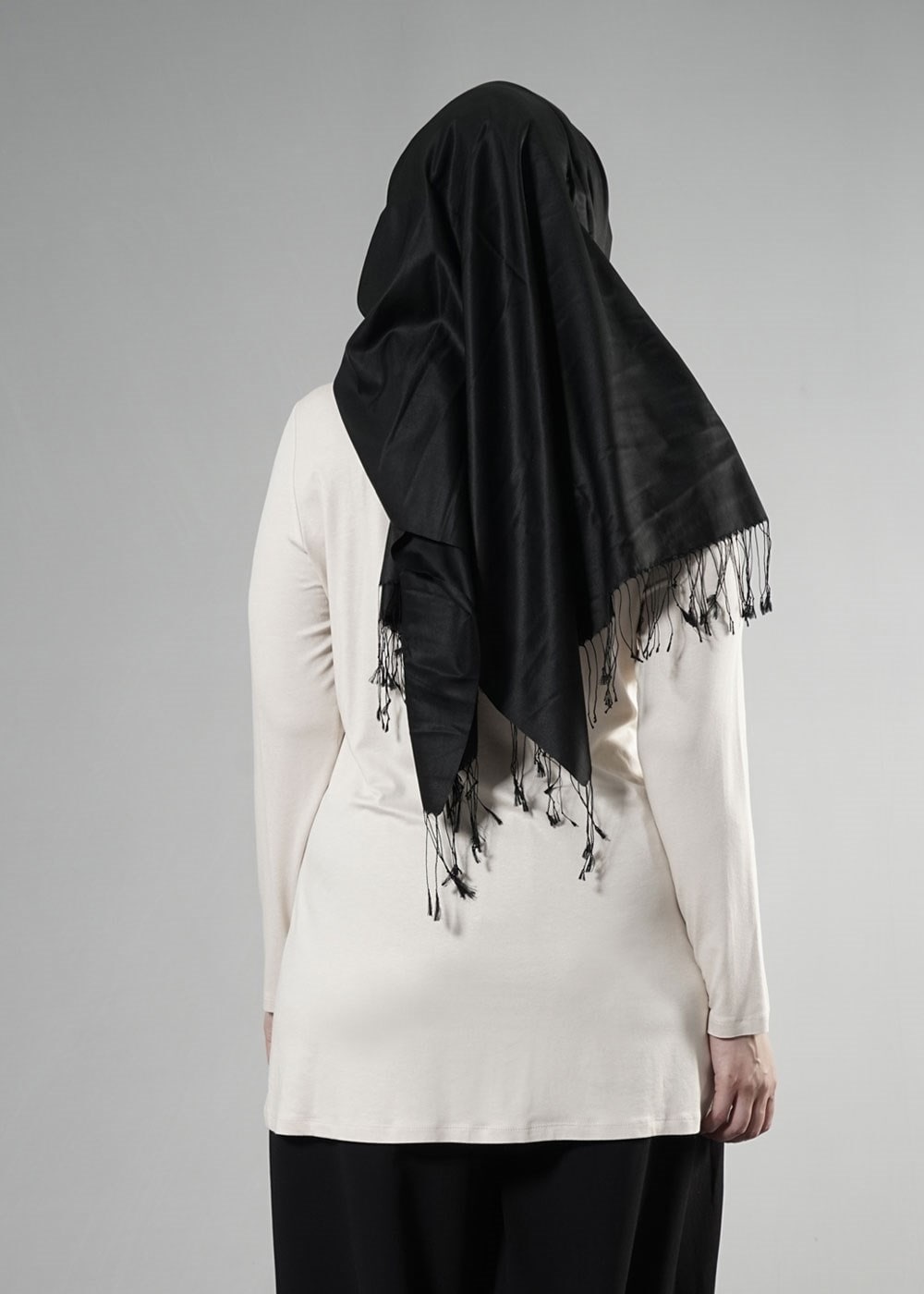 Tesettür giyim EKRU 2602 NEW VİSCON TUNİK LYCRA 44/48