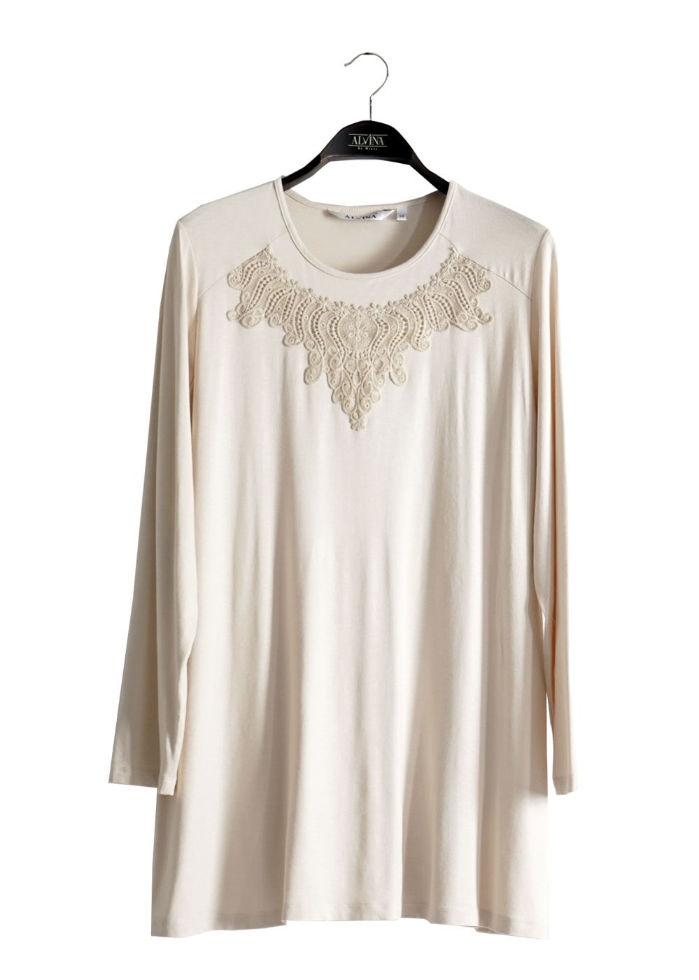 Tesettür giyim EKRU 2602 NEW VİSCON TUNİK LYCRA 44/48