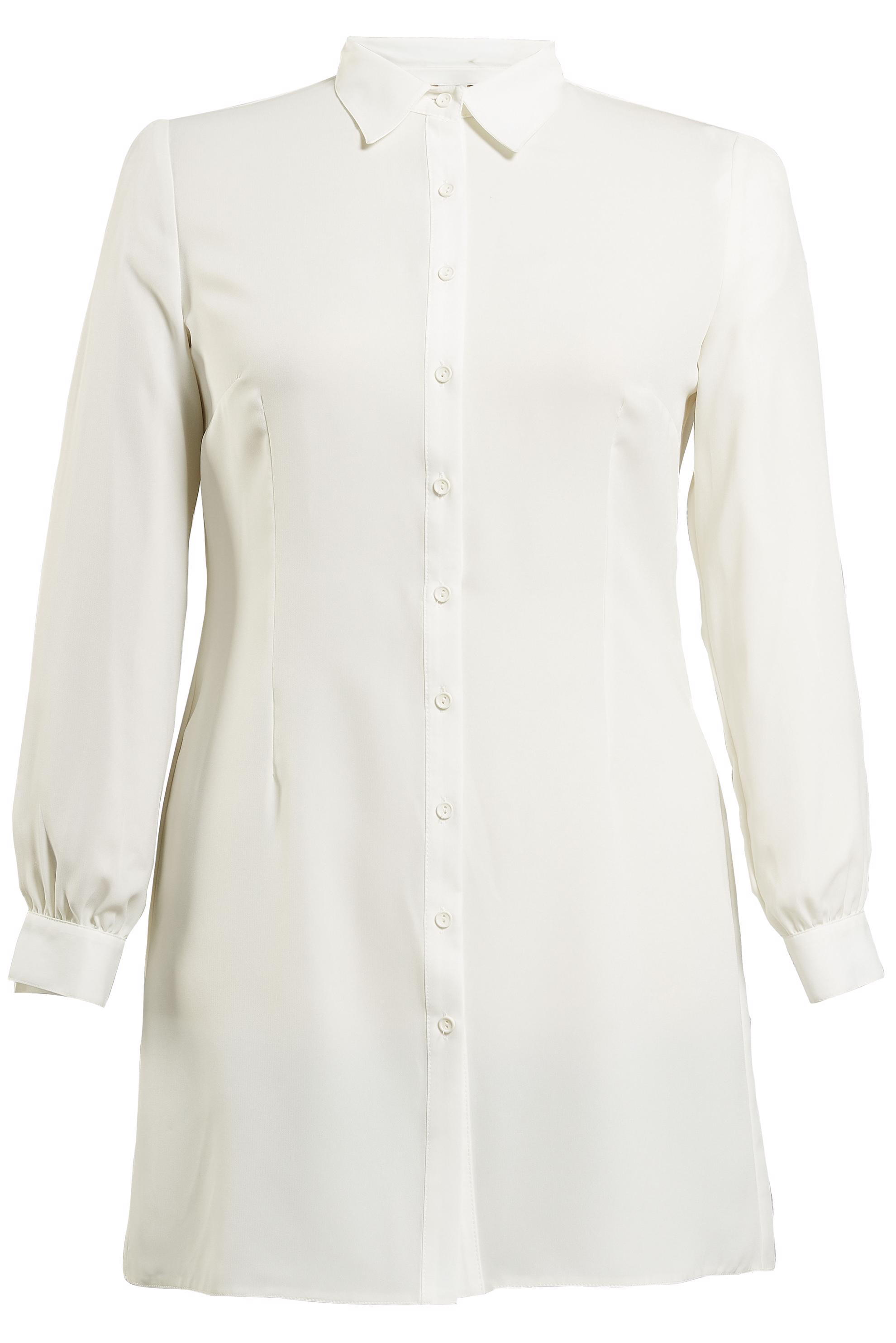 Vêtements hijab BLANC TUNIQUE COL CHEMISE 2604