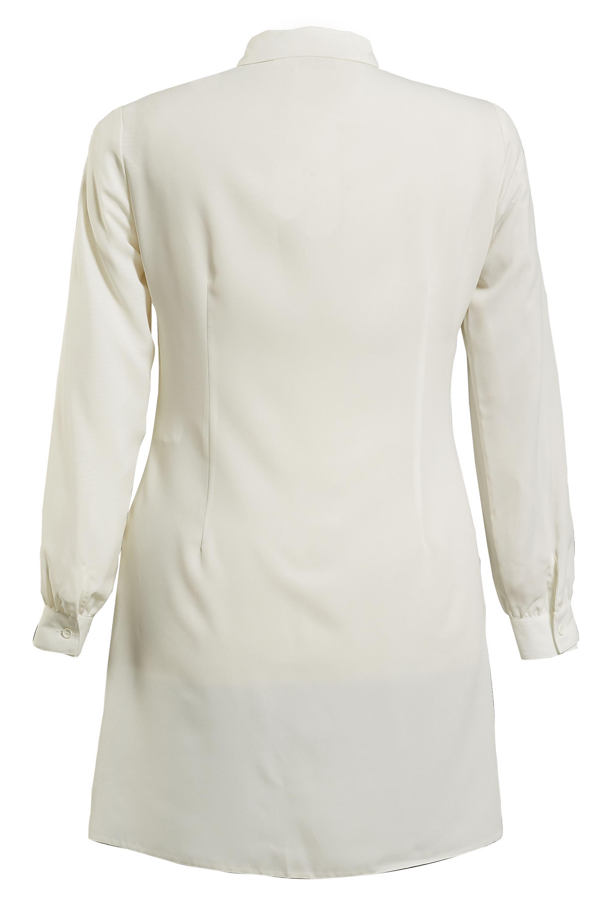 Vêtements hijab BLANC TUNIQUE COL CHEMISE 2604
