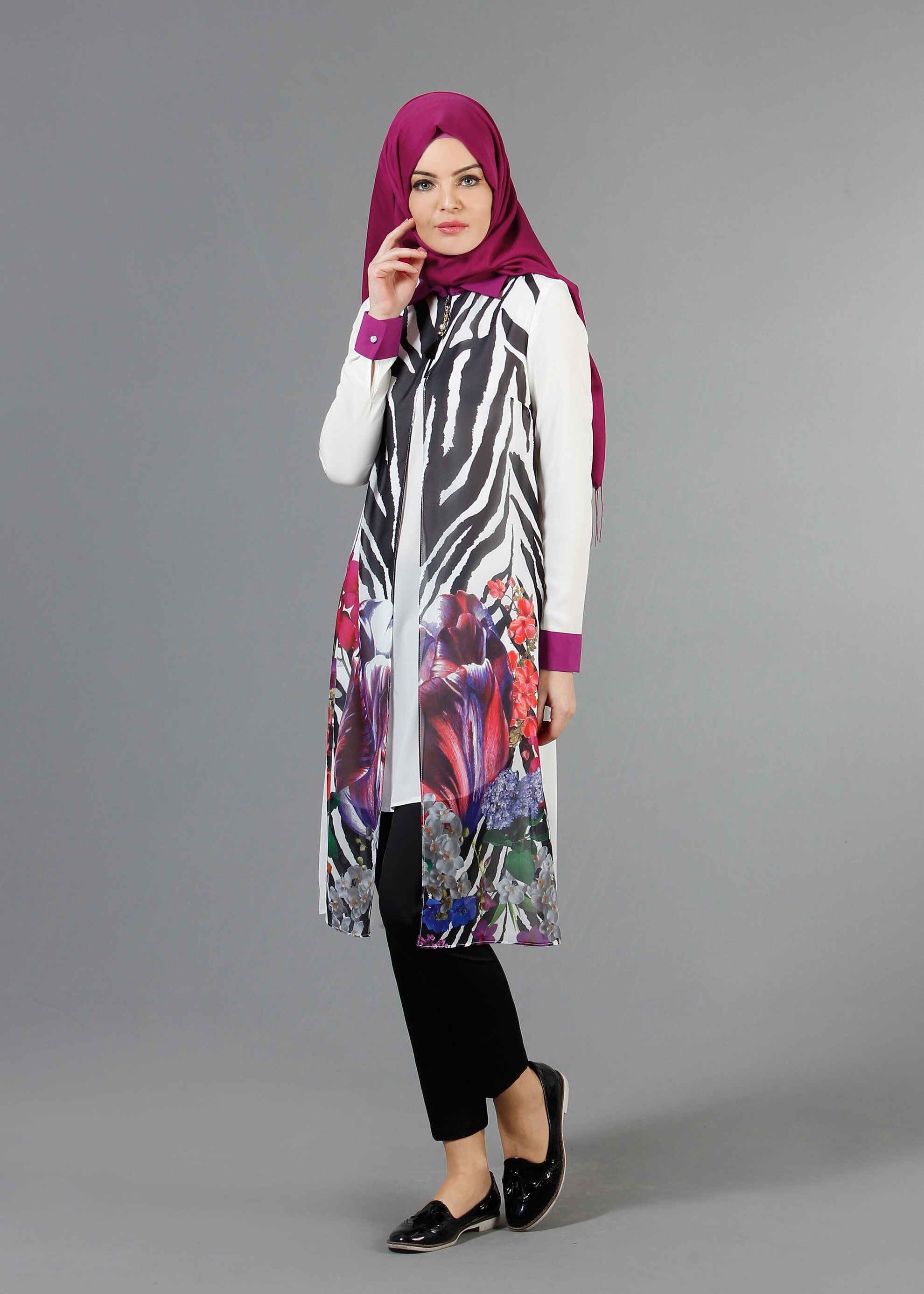 Tesettür giyim BEJ 4244 Koshiba Tesettür Tunik 38/48