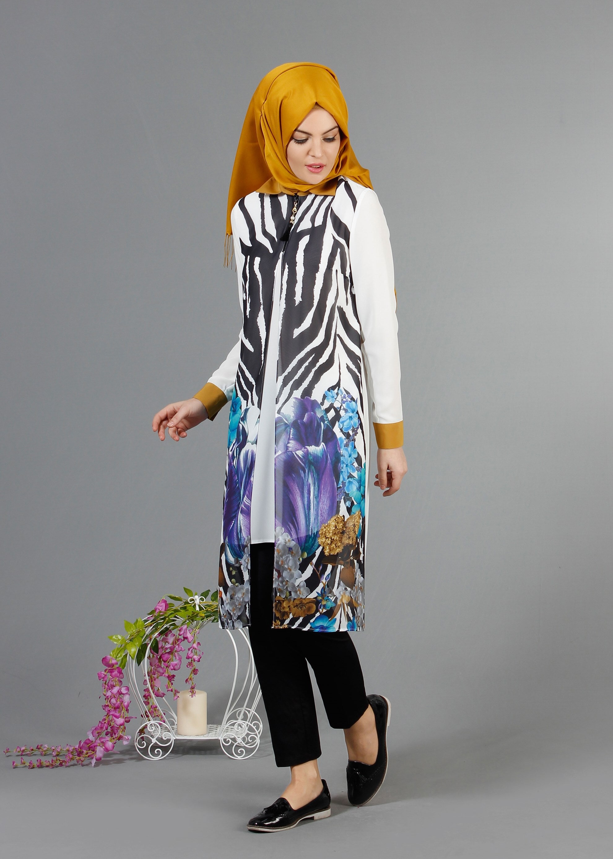 Tesettür giyim BEJ 4244 Koshiba Tesettür Tunik 38/48