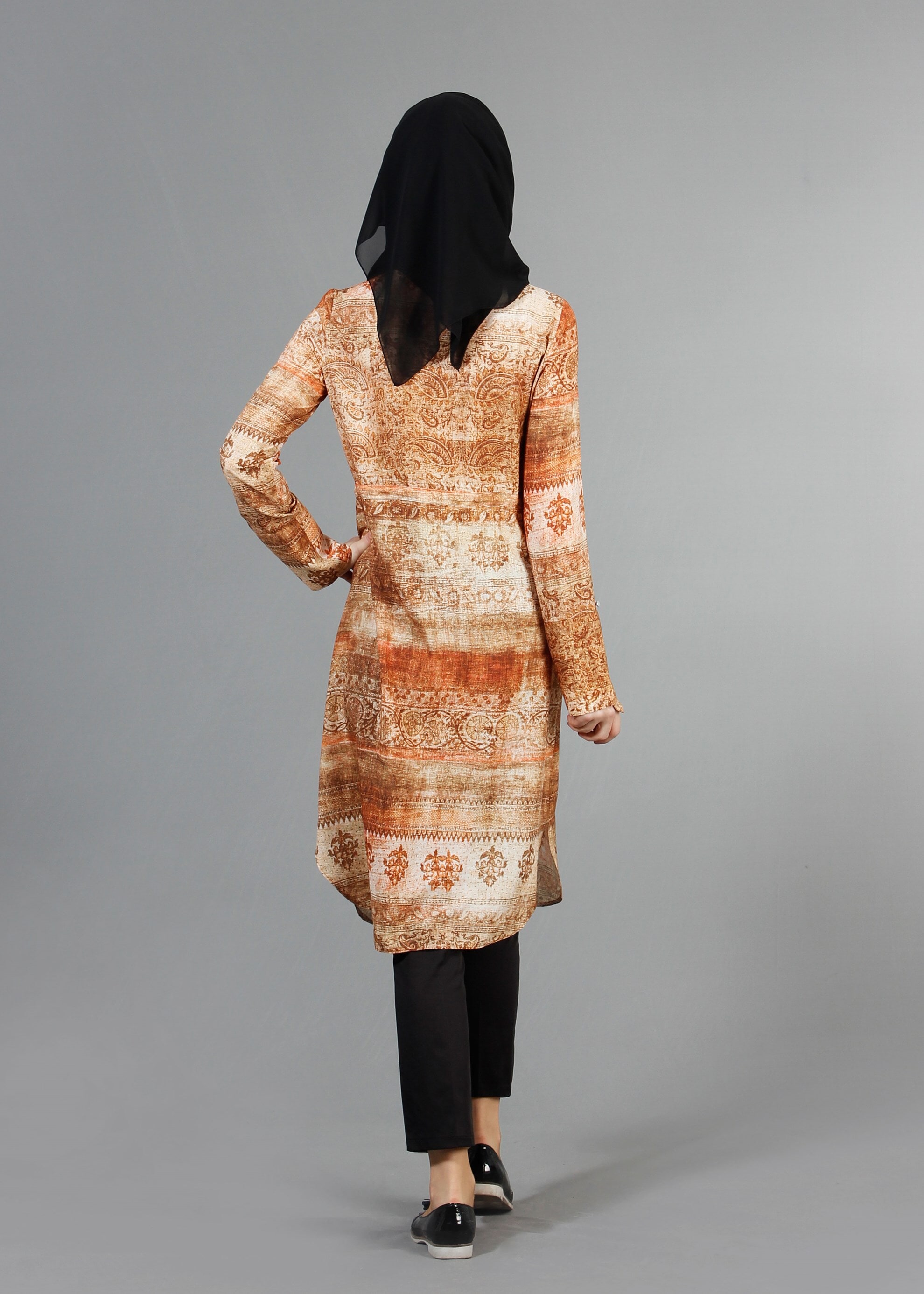 Tesettür giyim BAKIR / BRONZ 4256 Rosa Tesettür Tunik 36/46(38/40) TEK42