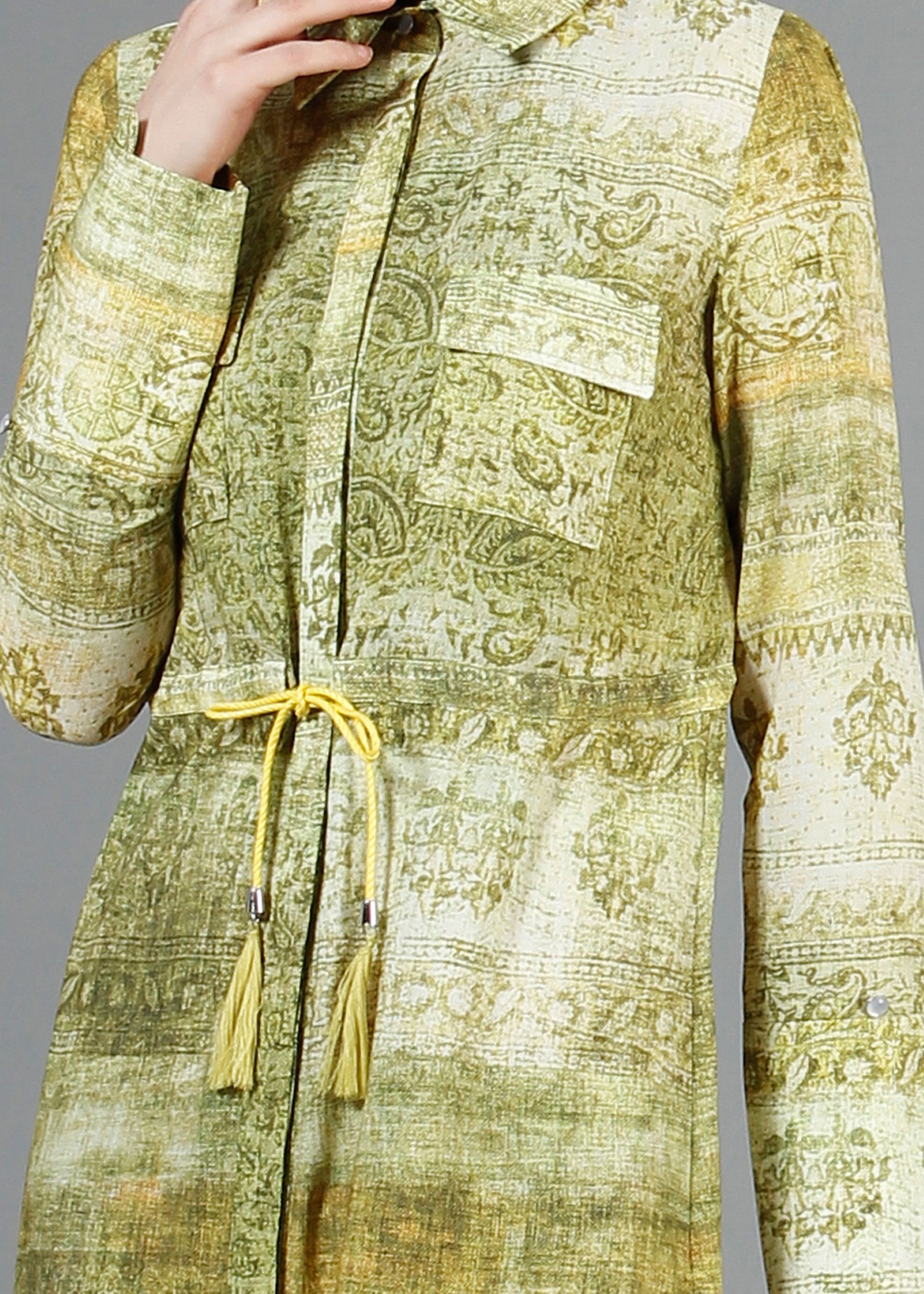 Tesettür giyim YEŞİL 4256 Rosa Tesettür Tunik 36/46(38/40) TEK42