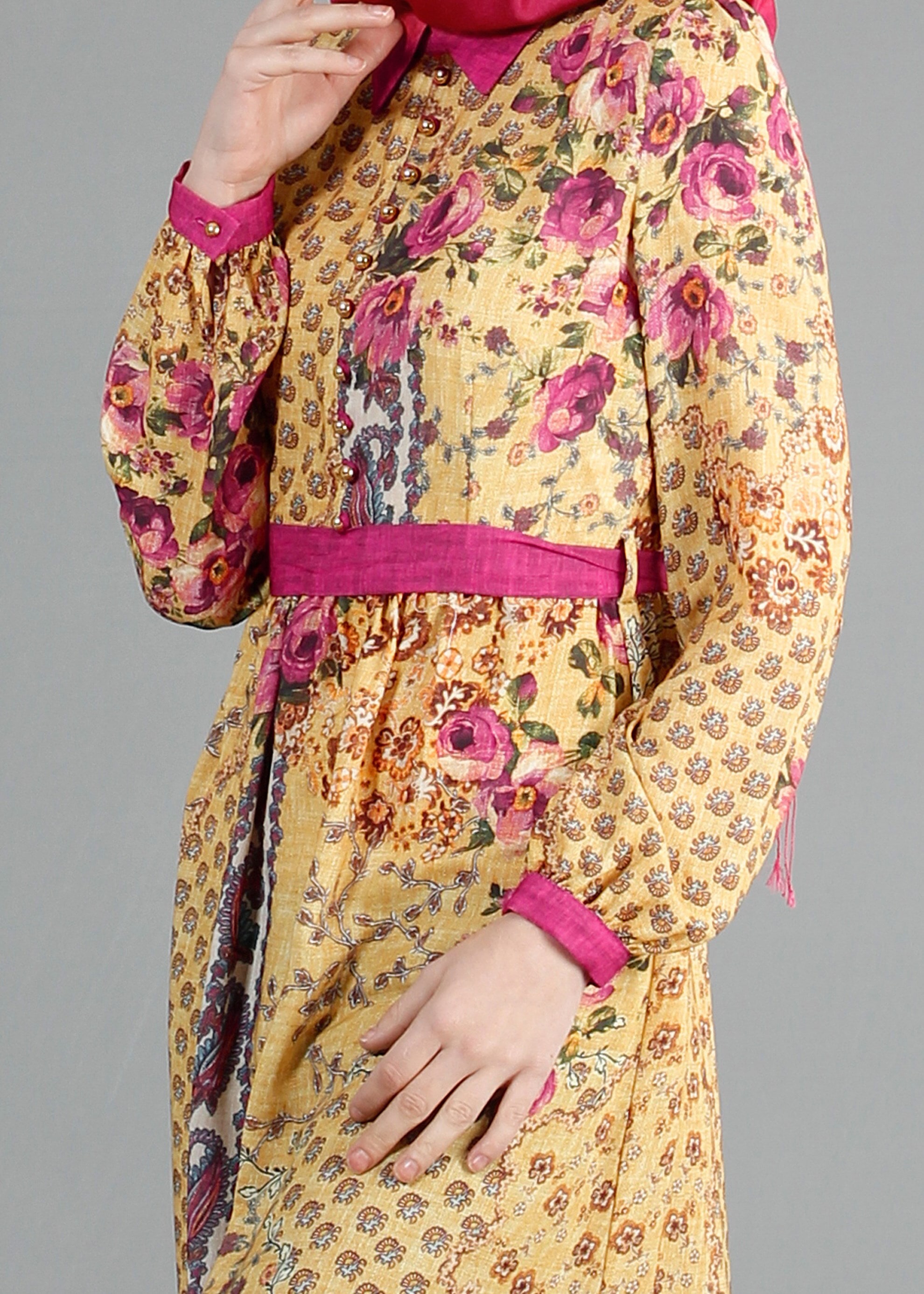 Tesettür giyim SARI 4259 Maglia Tesettür Tunik 36/44(38/40) TEK42