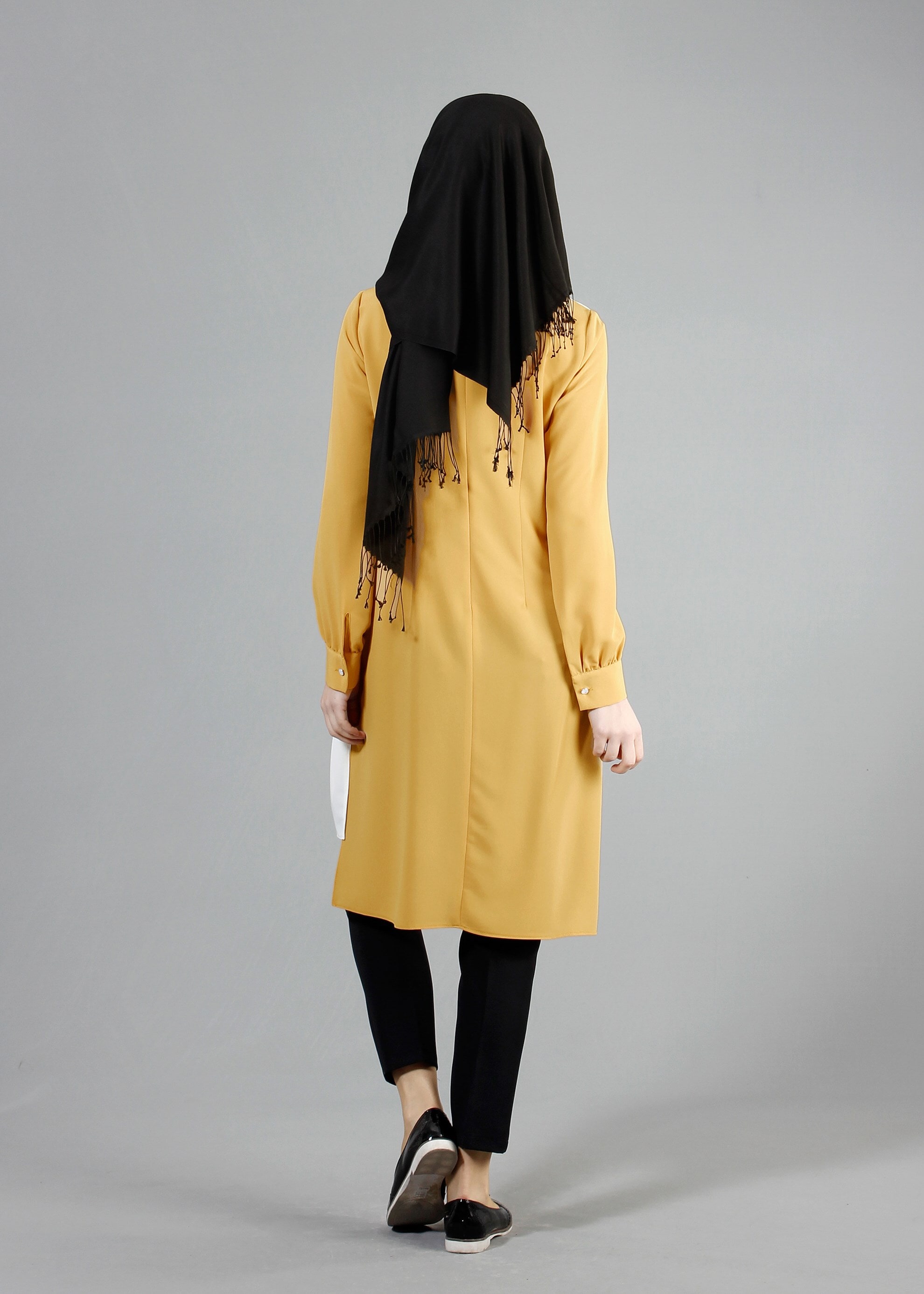 Tesettür giyim SARI 4262 CRİSS TUNİK 36/44(38/40) TEK42