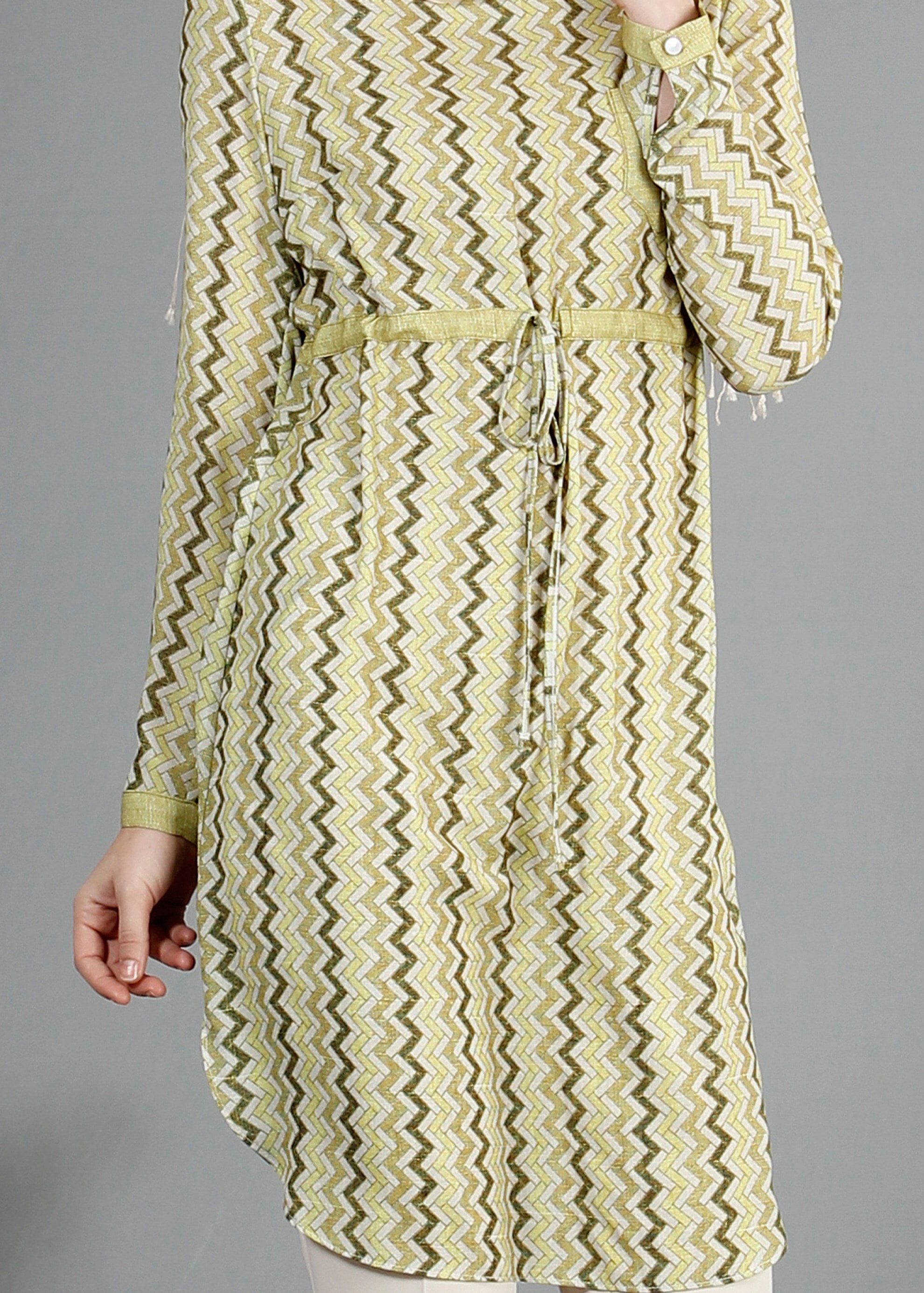 Tesettür giyim HAKİ 4263 Maglia Tesettür Tunik  36/44(38/40)