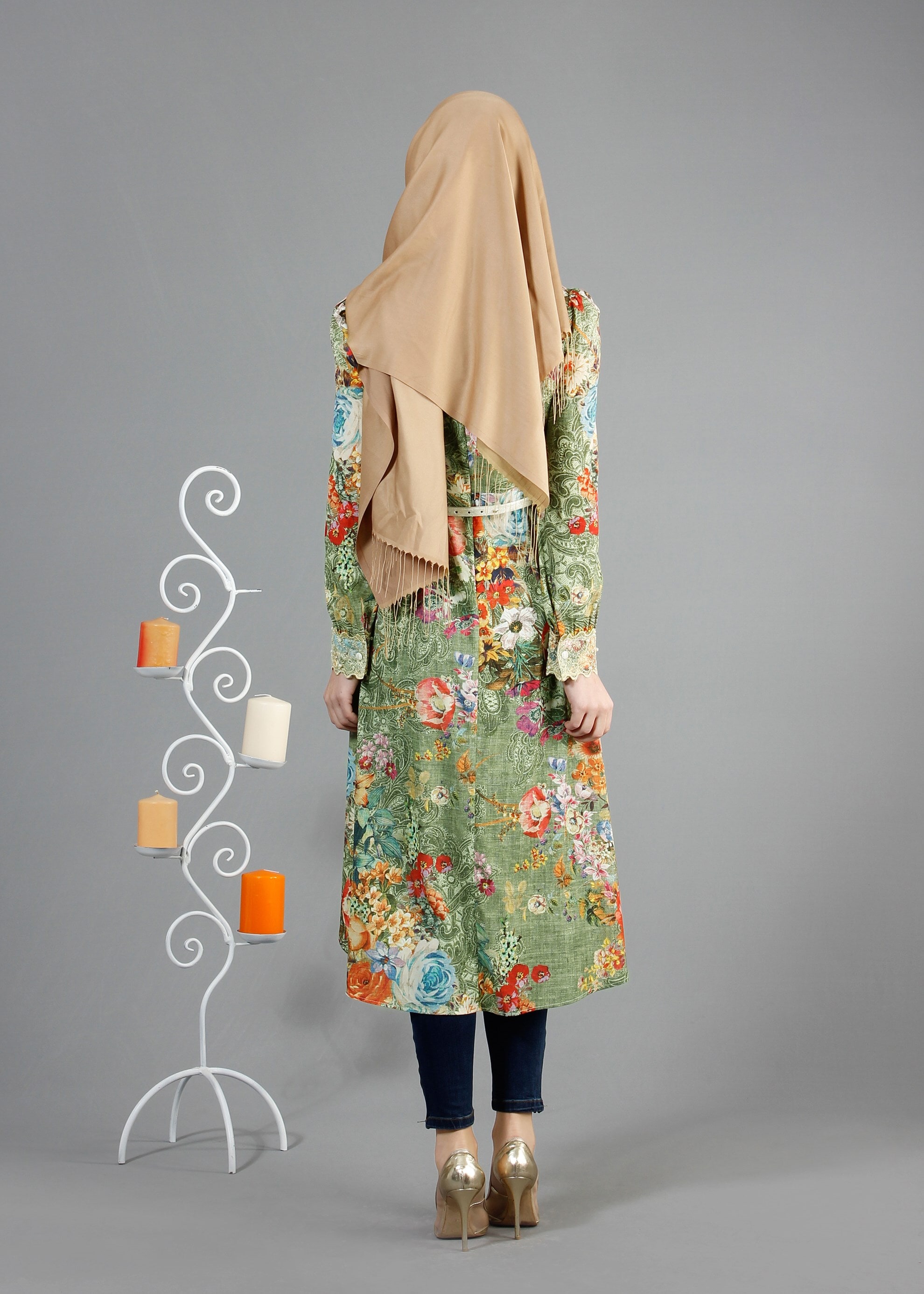 Tesettür giyim HAKİ 4280 Rosa Tesettür Tunik 36/44(38-40) TEK42